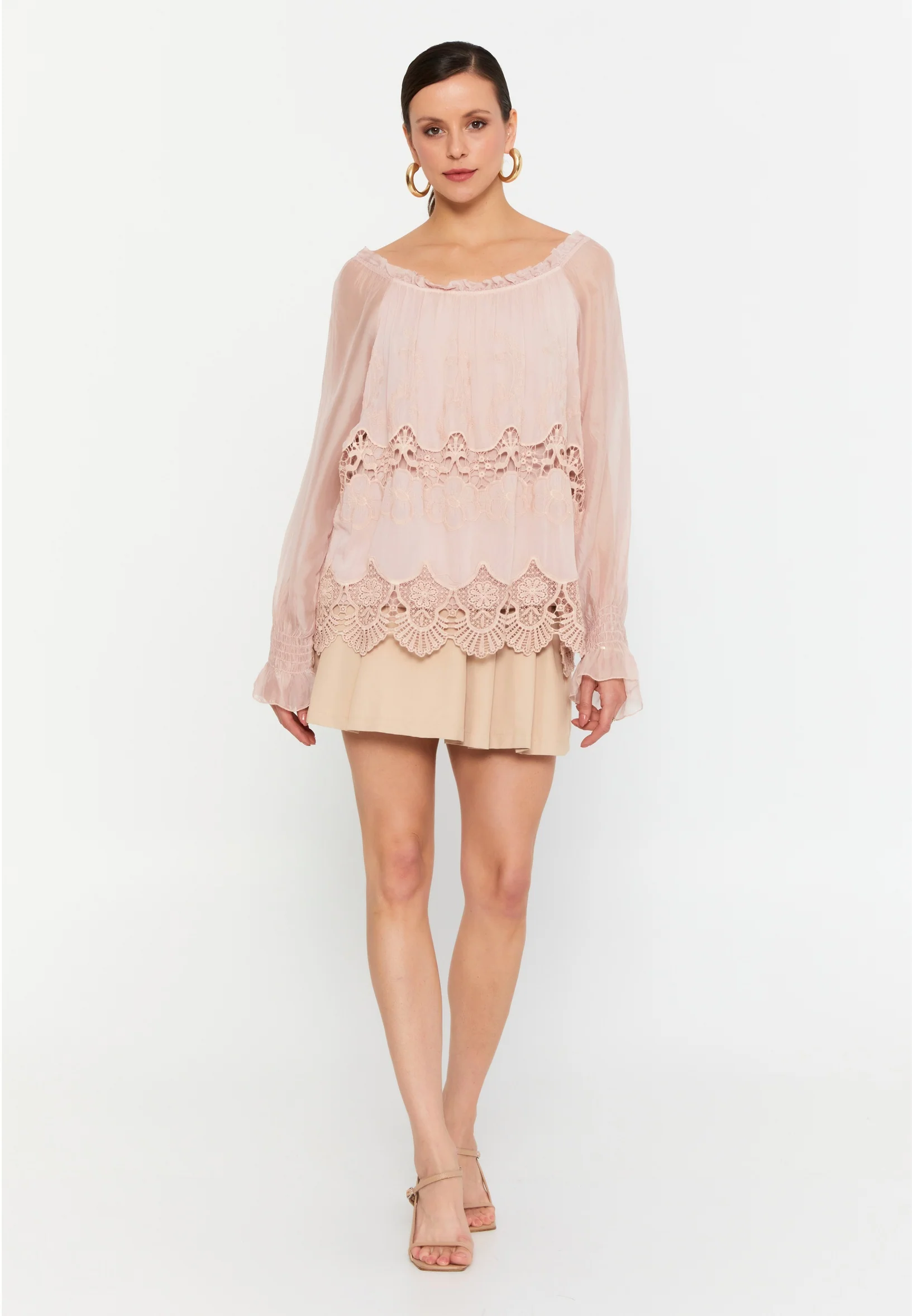 Long Sleeve Solid Color Regular Blouse esl49201 - Image 10