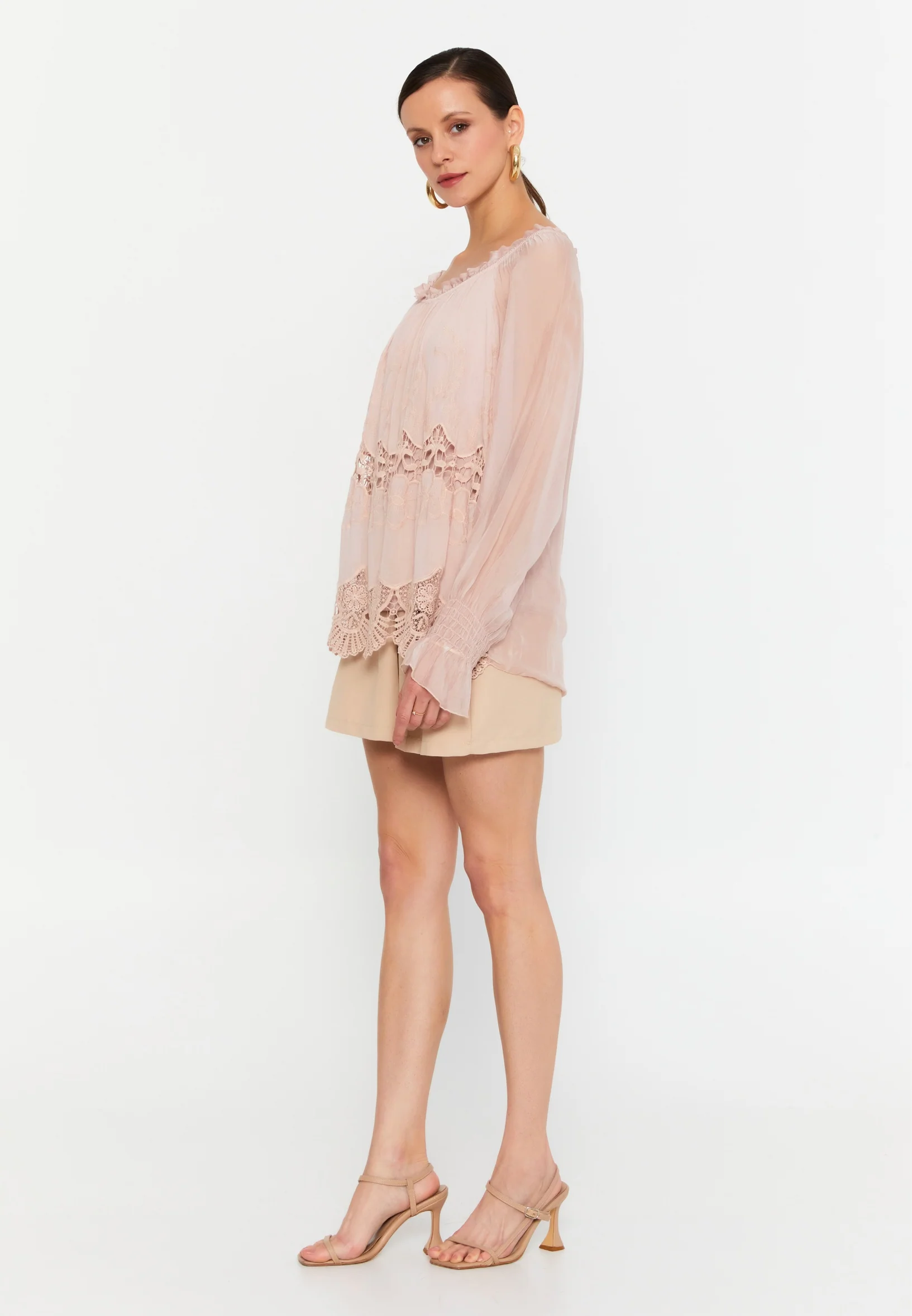 Long Sleeve Solid Color Regular Blouse esl49201 - Image 12