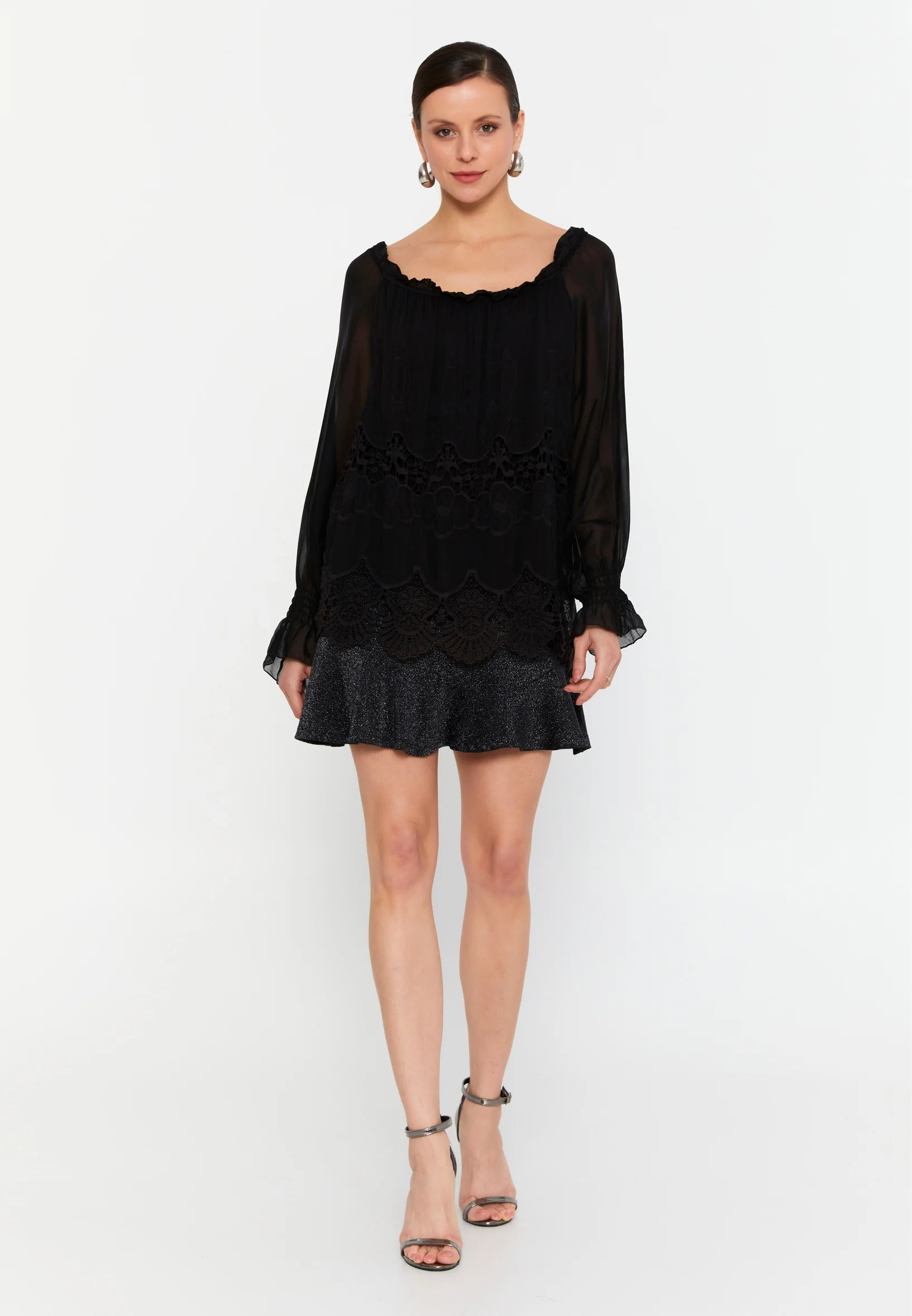 Long Sleeve Solid Color Regular Blouse esl49201 - Image 2