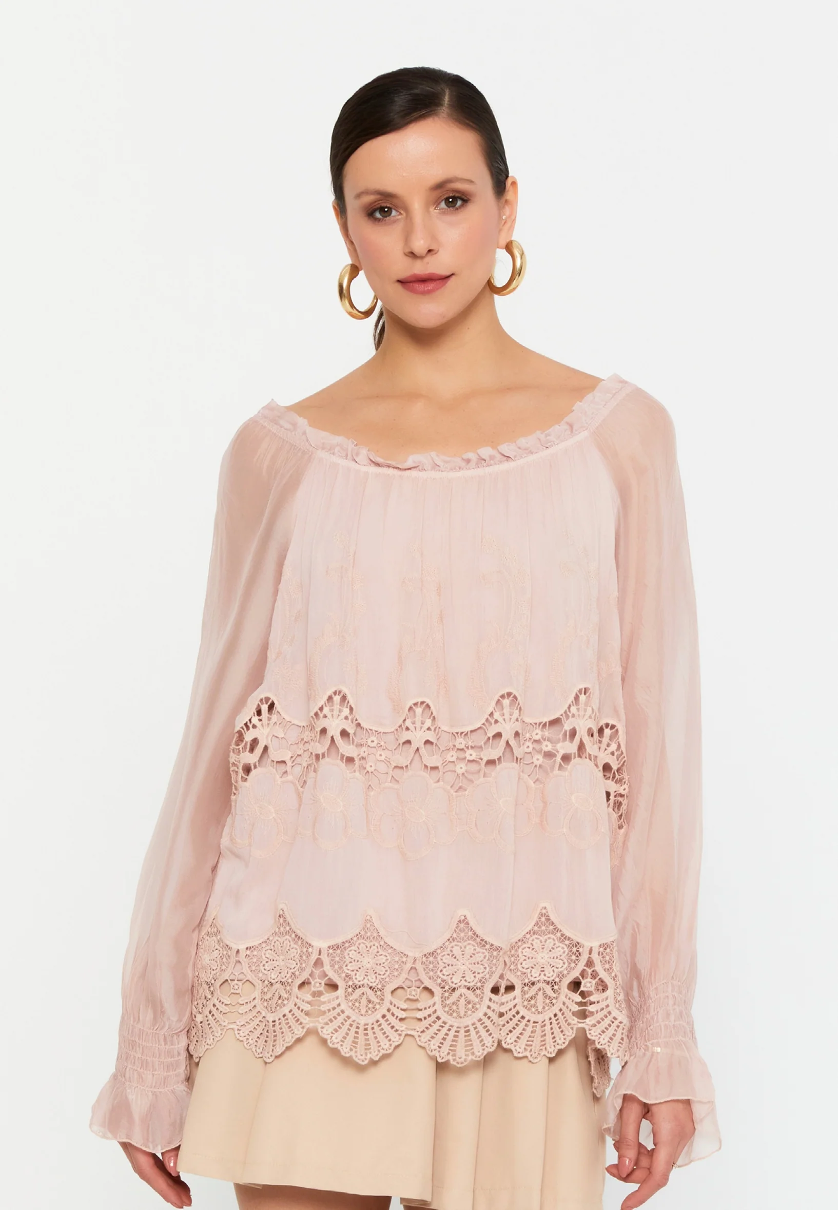 Long Sleeve Solid Color Regular Blouse esl49201 - Image 9