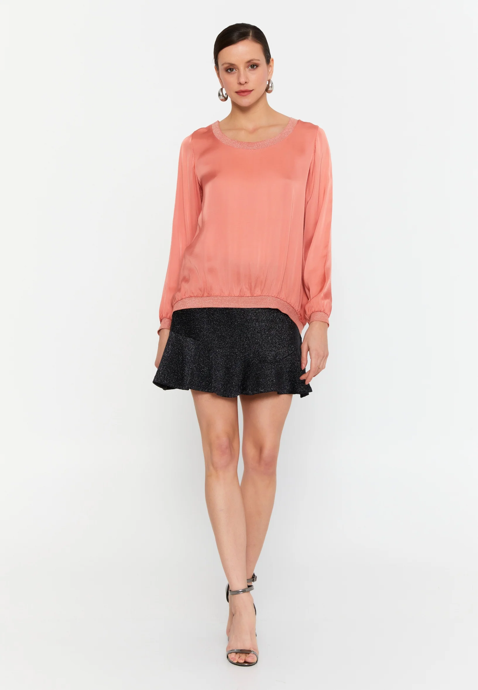 Long Sleeve Solid Color Regular Blouse esl49336 - Image 10