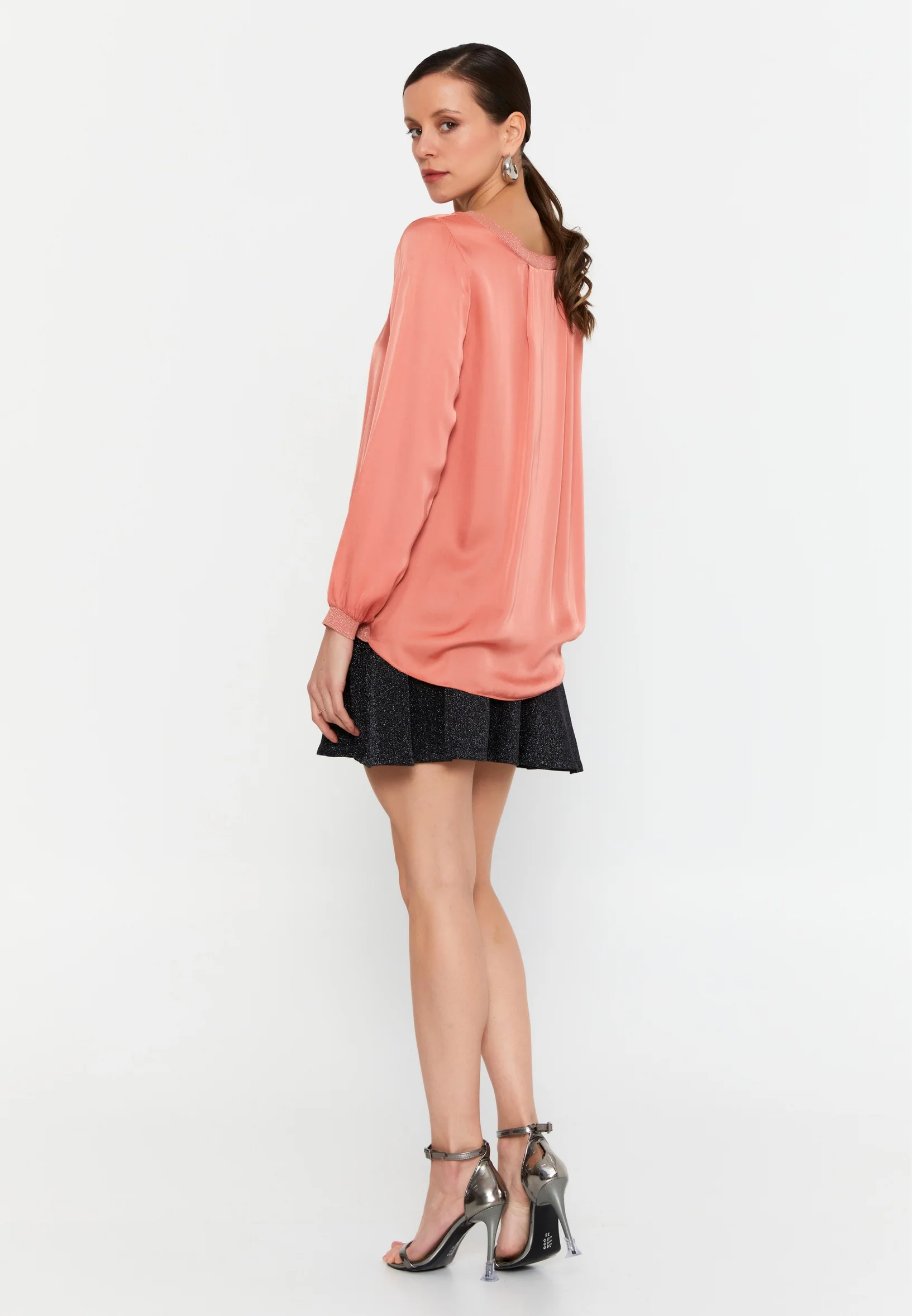 Long Sleeve Solid Color Regular Blouse esl49336 - Image 11