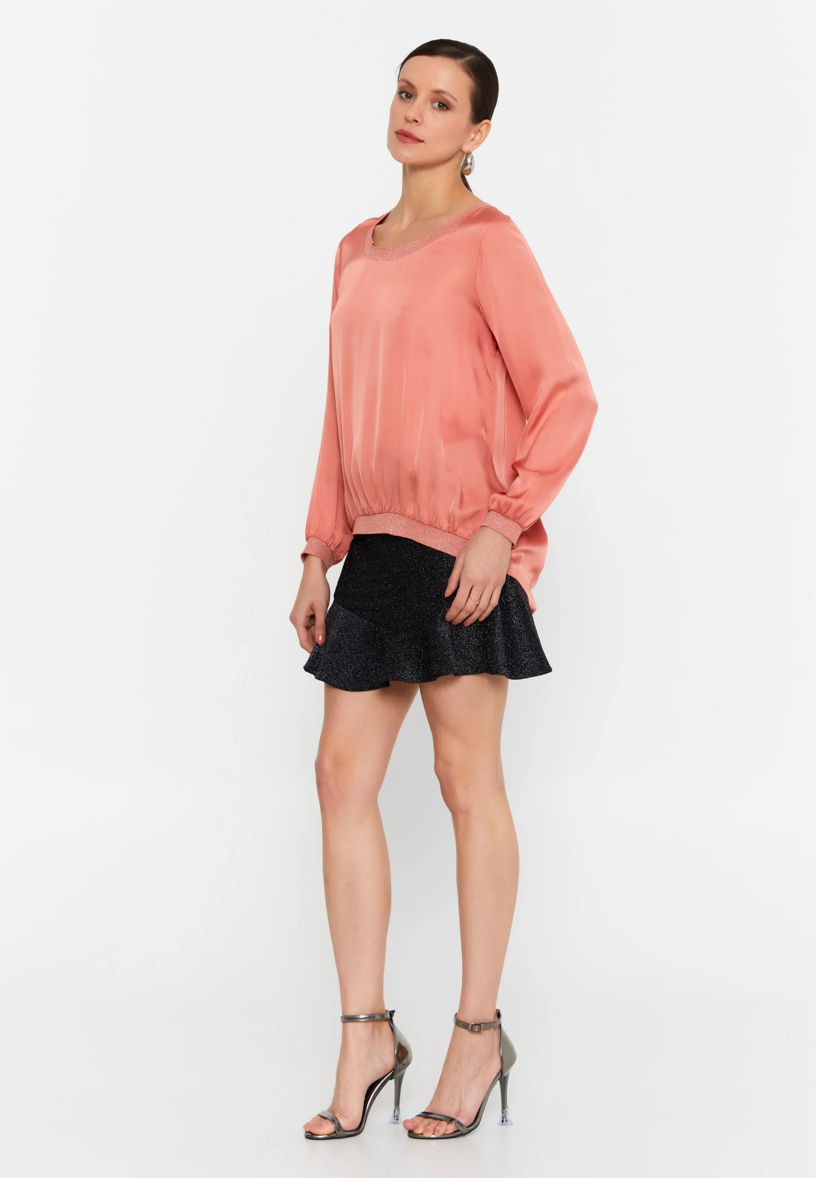 Long Sleeve Solid Color Regular Blouse esl49336 - Image 12