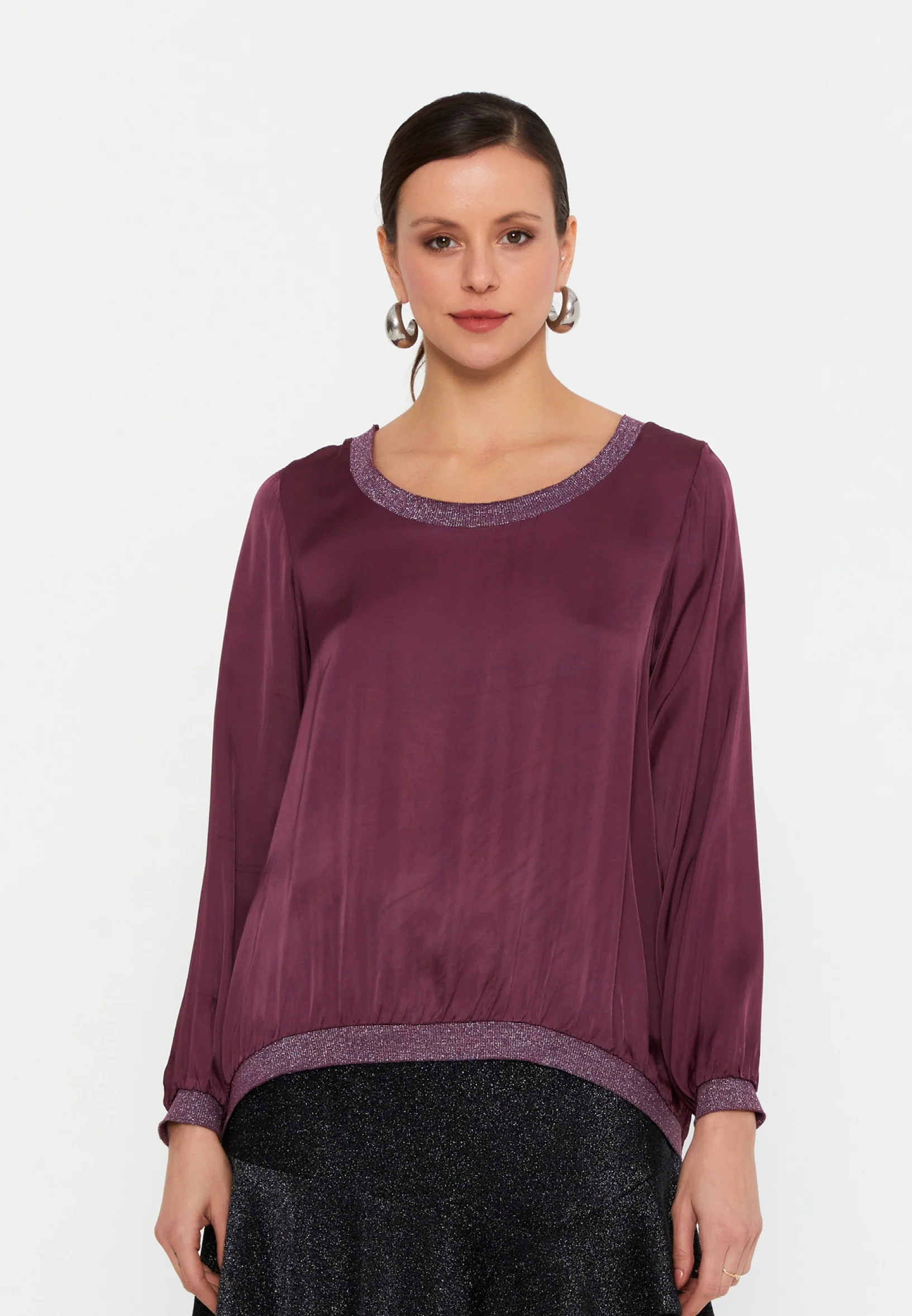 Long Sleeve Solid Color Regular Blouse esl49336 - Image 13