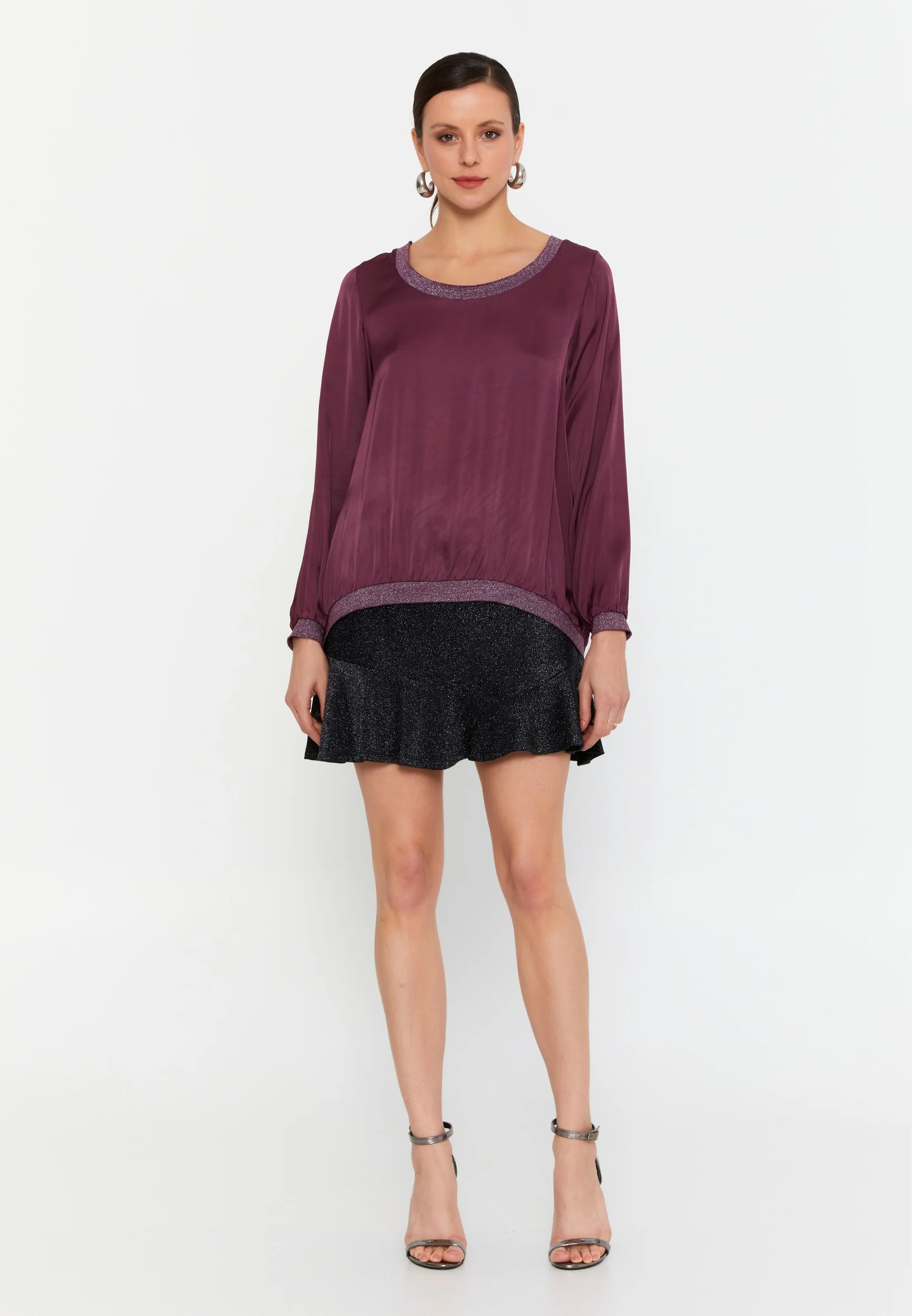Long Sleeve Solid Color Regular Blouse esl49336 - Image 14