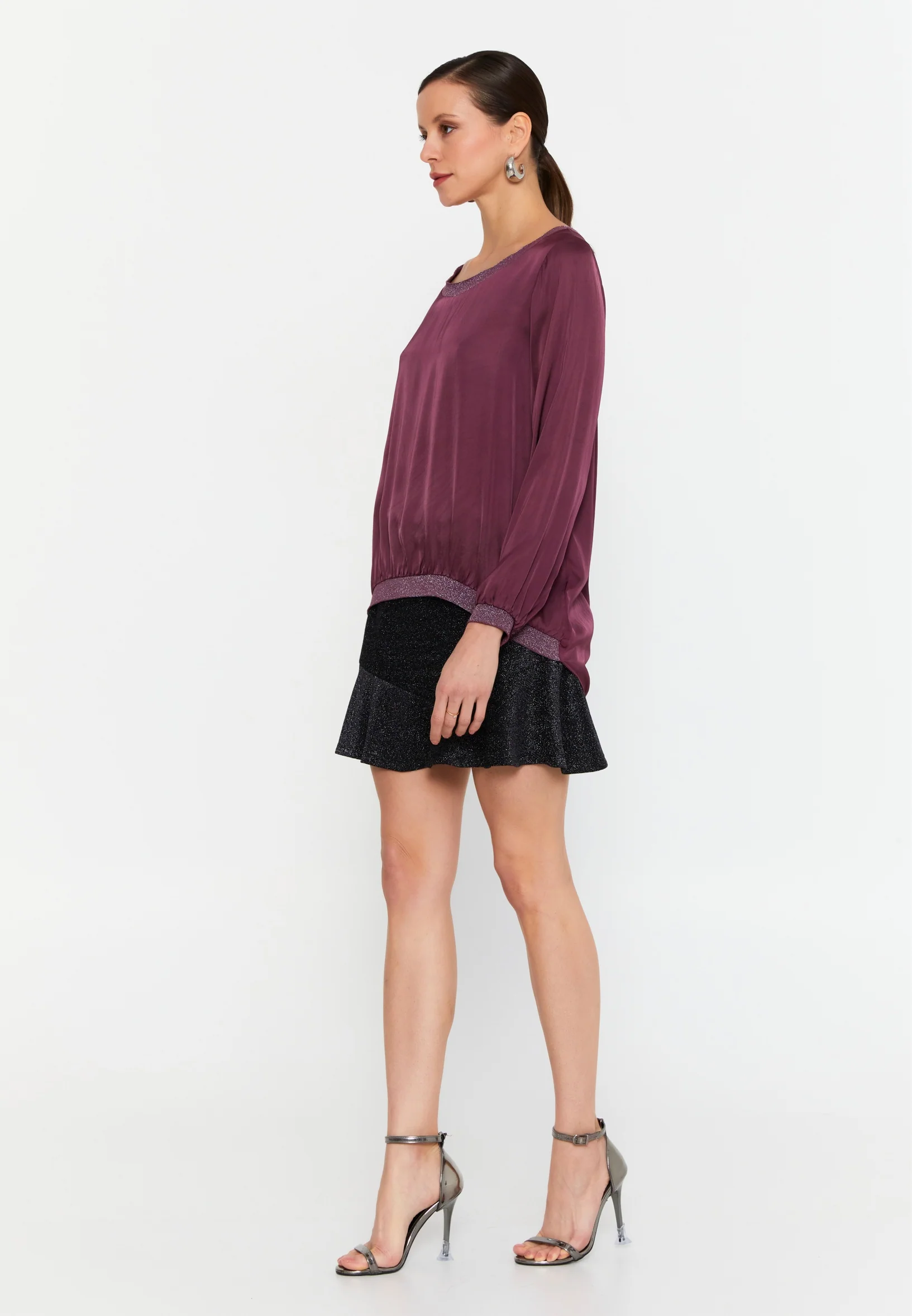 Long Sleeve Solid Color Regular Blouse esl49336 - Image 16