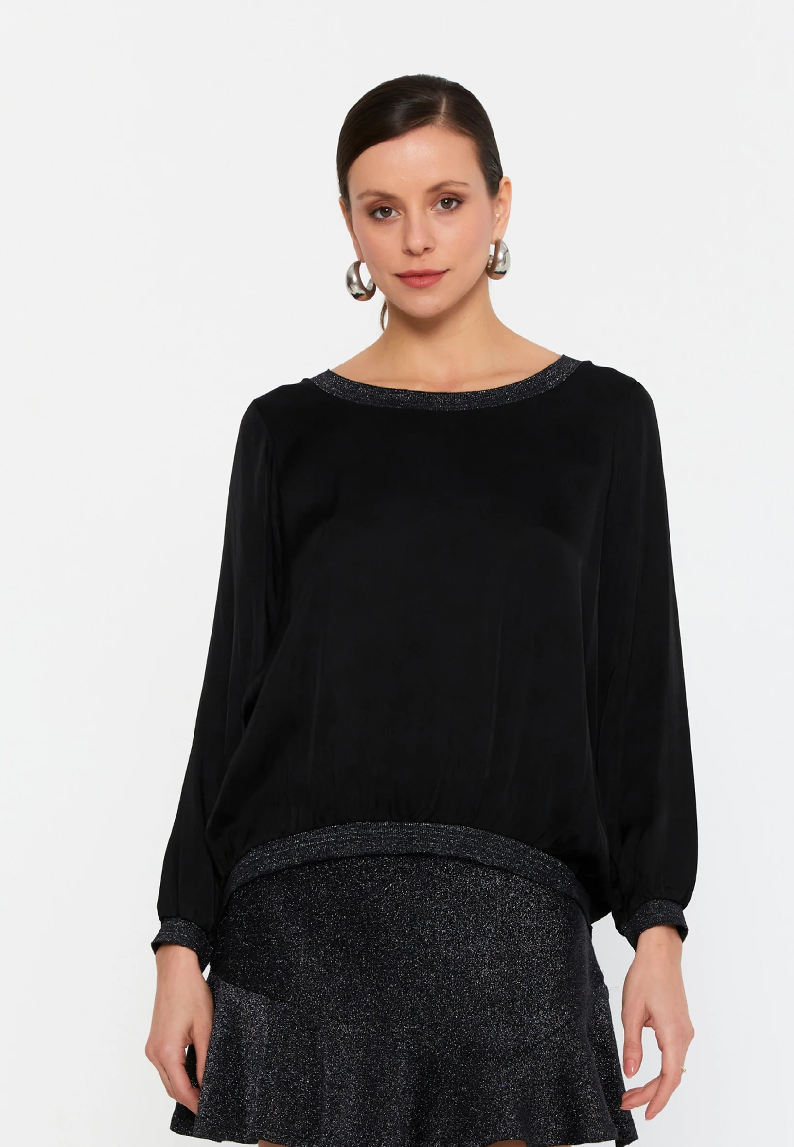 Long Sleeve Solid Color Regular Blouse esl49336 - Image 5