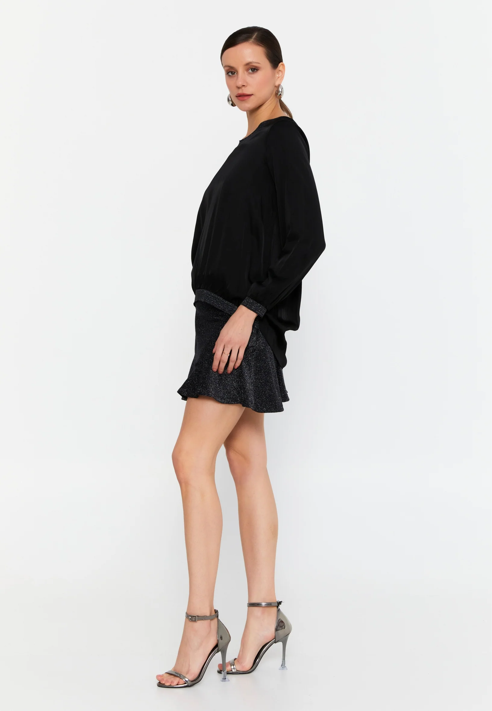 Long Sleeve Solid Color Regular Blouse esl49336 - Image 8
