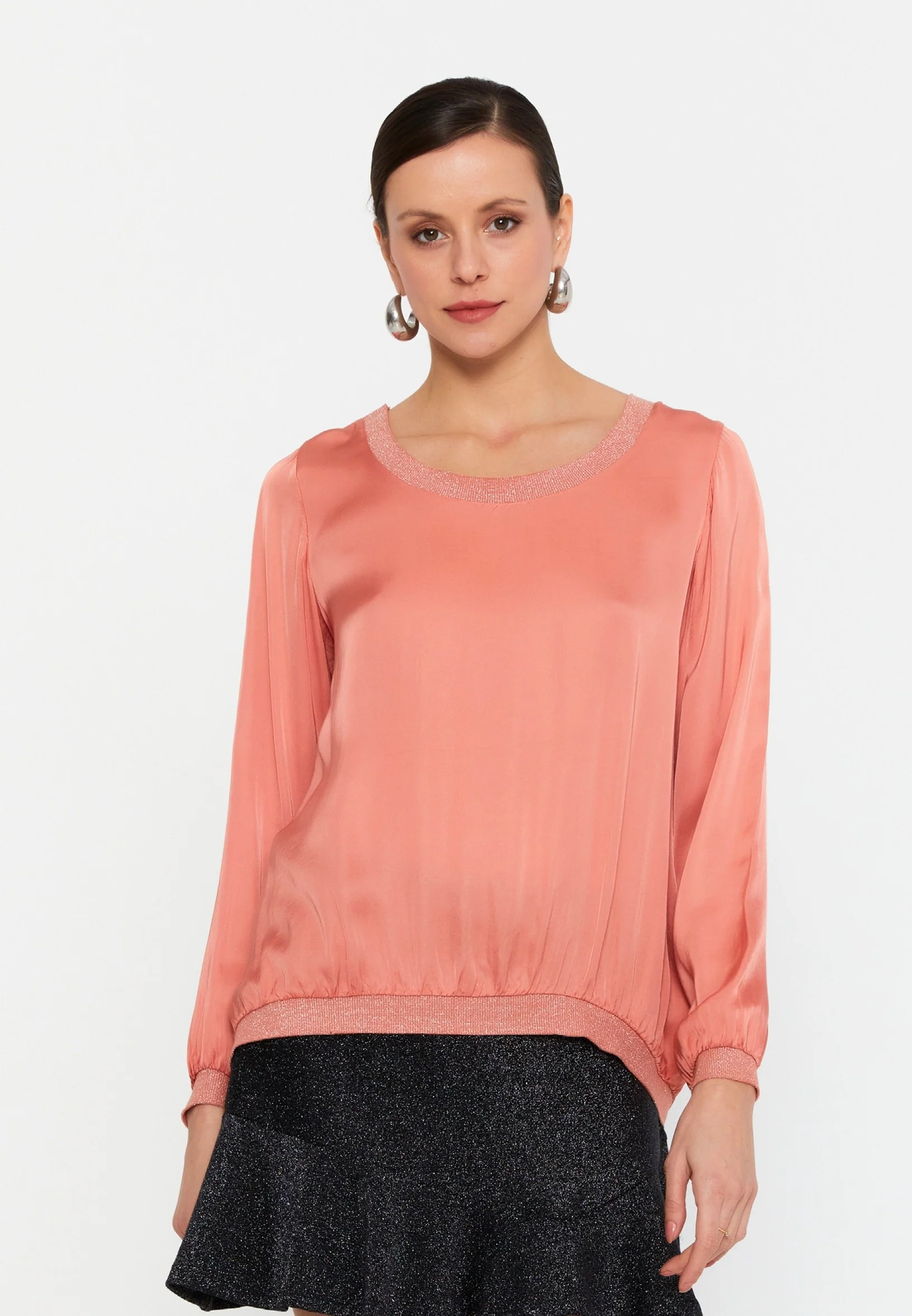 Long Sleeve Solid Color Regular Blouse esl49336 - Image 9