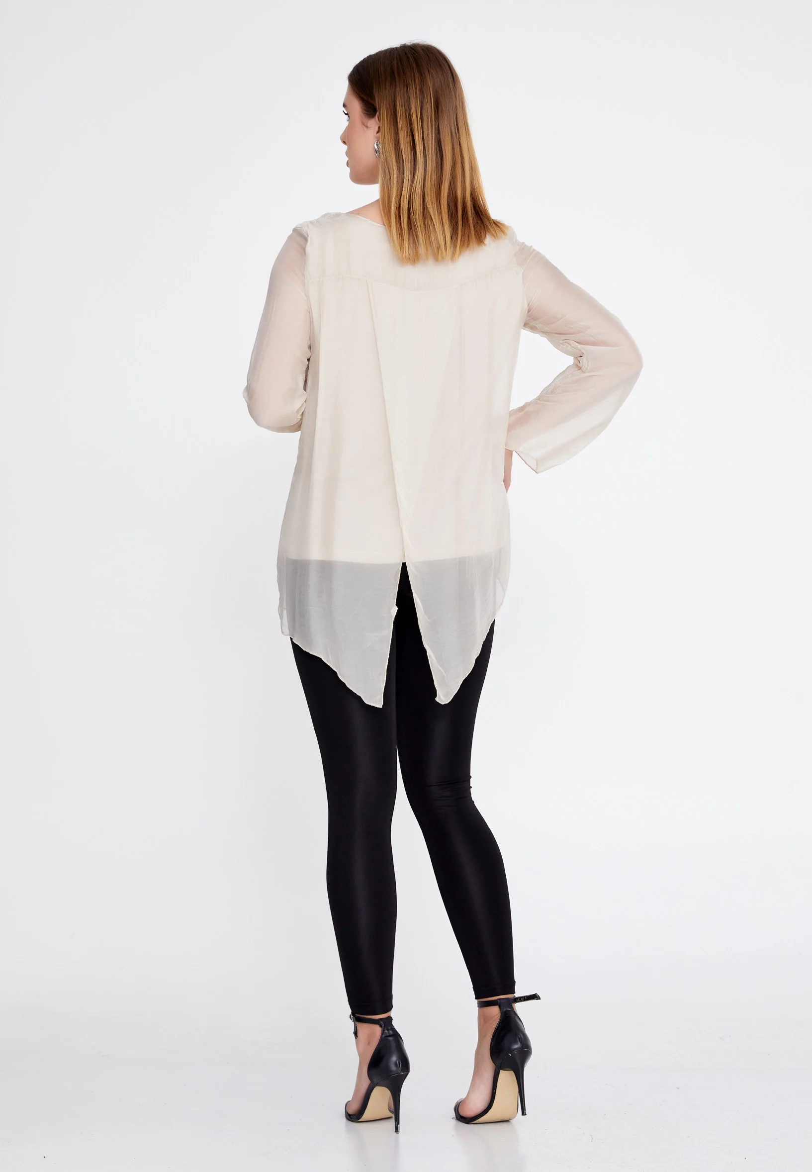 Long Sleeve Solid Color Regular Blouse esl5002 - Image 14