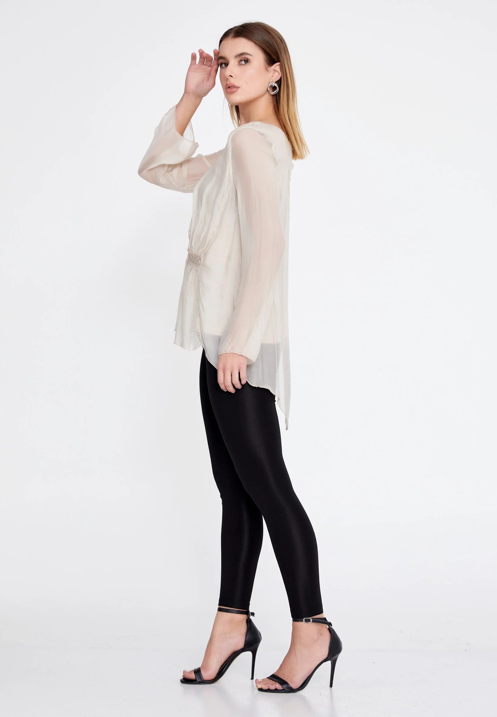 Long Sleeve Solid Color Regular Blouse esl5002 - Image 15