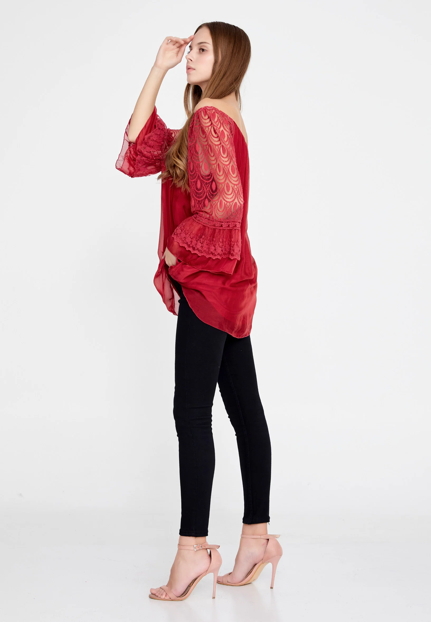 Long Sleeve Solid Color Regular Blouse esl5527 - Image 19