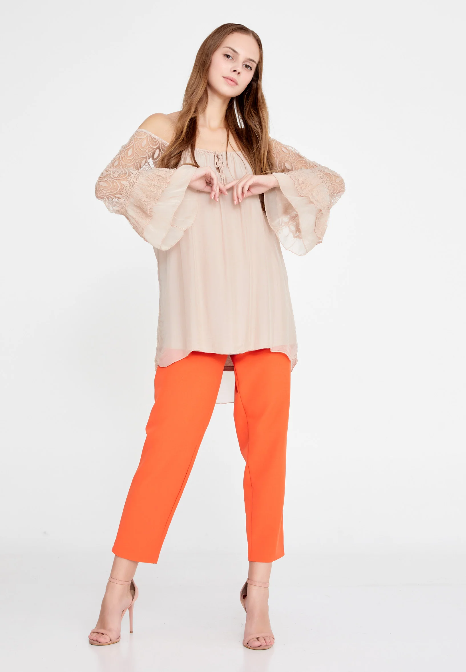 Long Sleeve Solid Color Regular Blouse esl5527 - Image 2