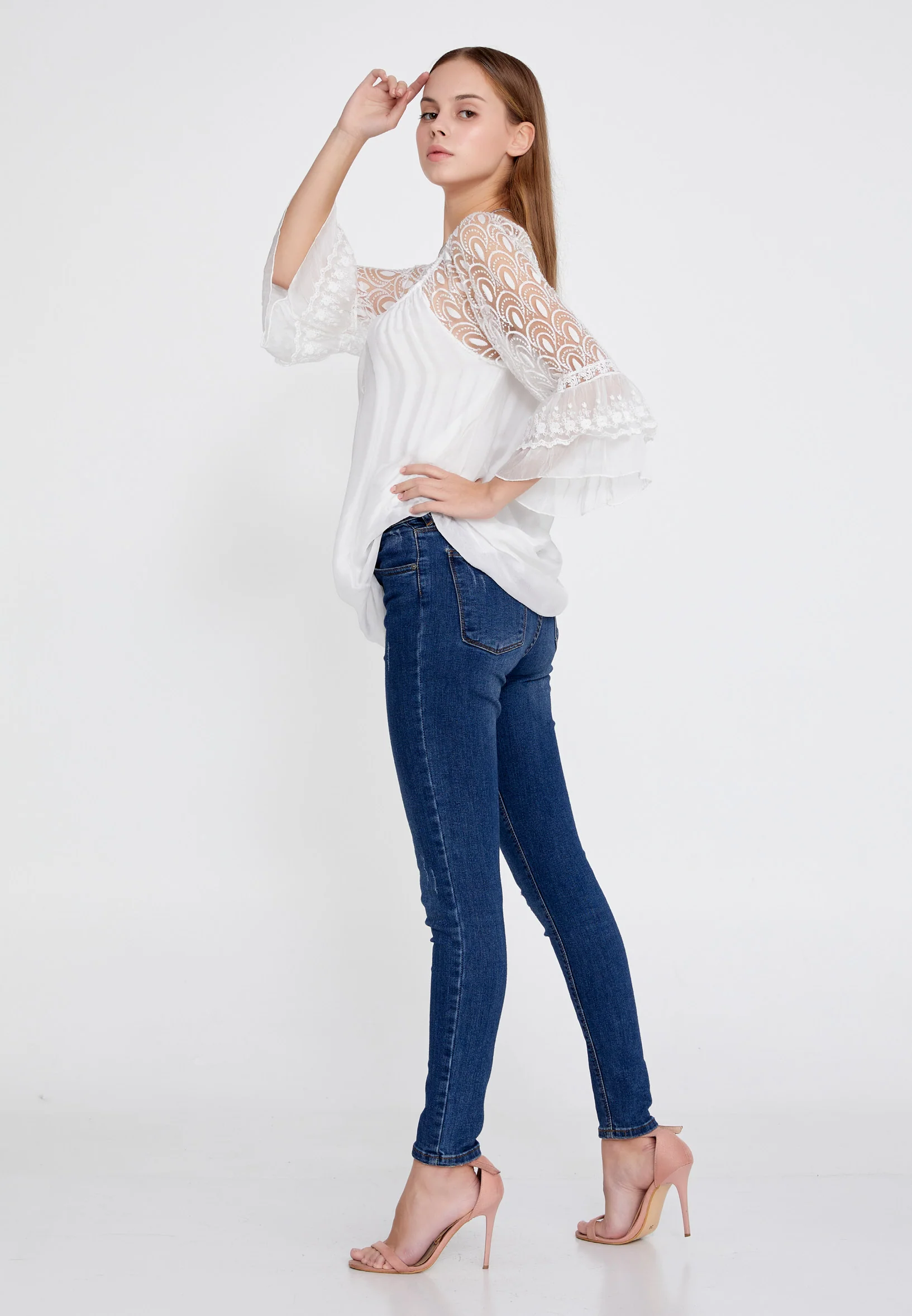 Long Sleeve Solid Color Regular Blouse esl5527 - Image 23
