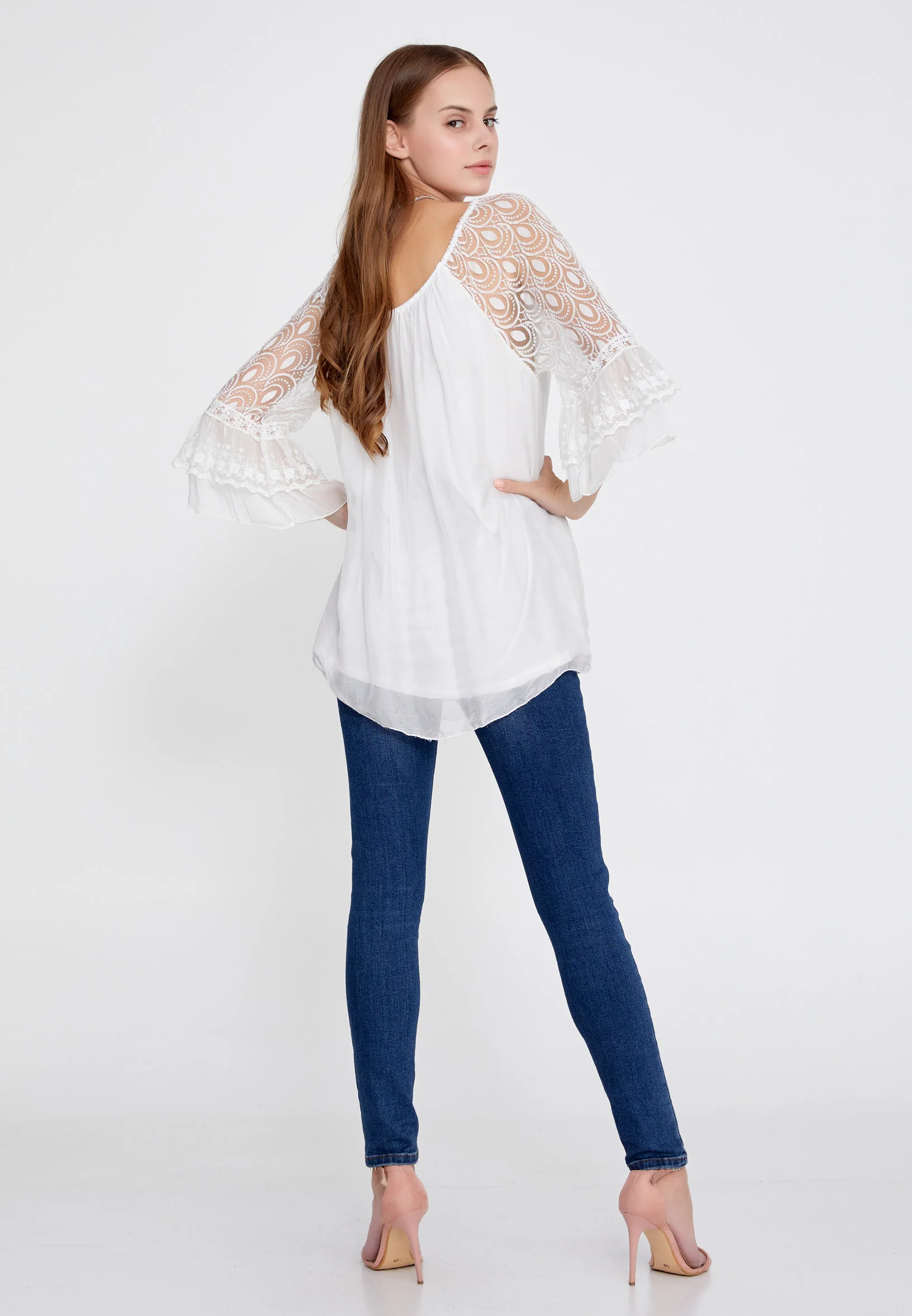 Long Sleeve Solid Color Regular Blouse esl5527 - Image 24