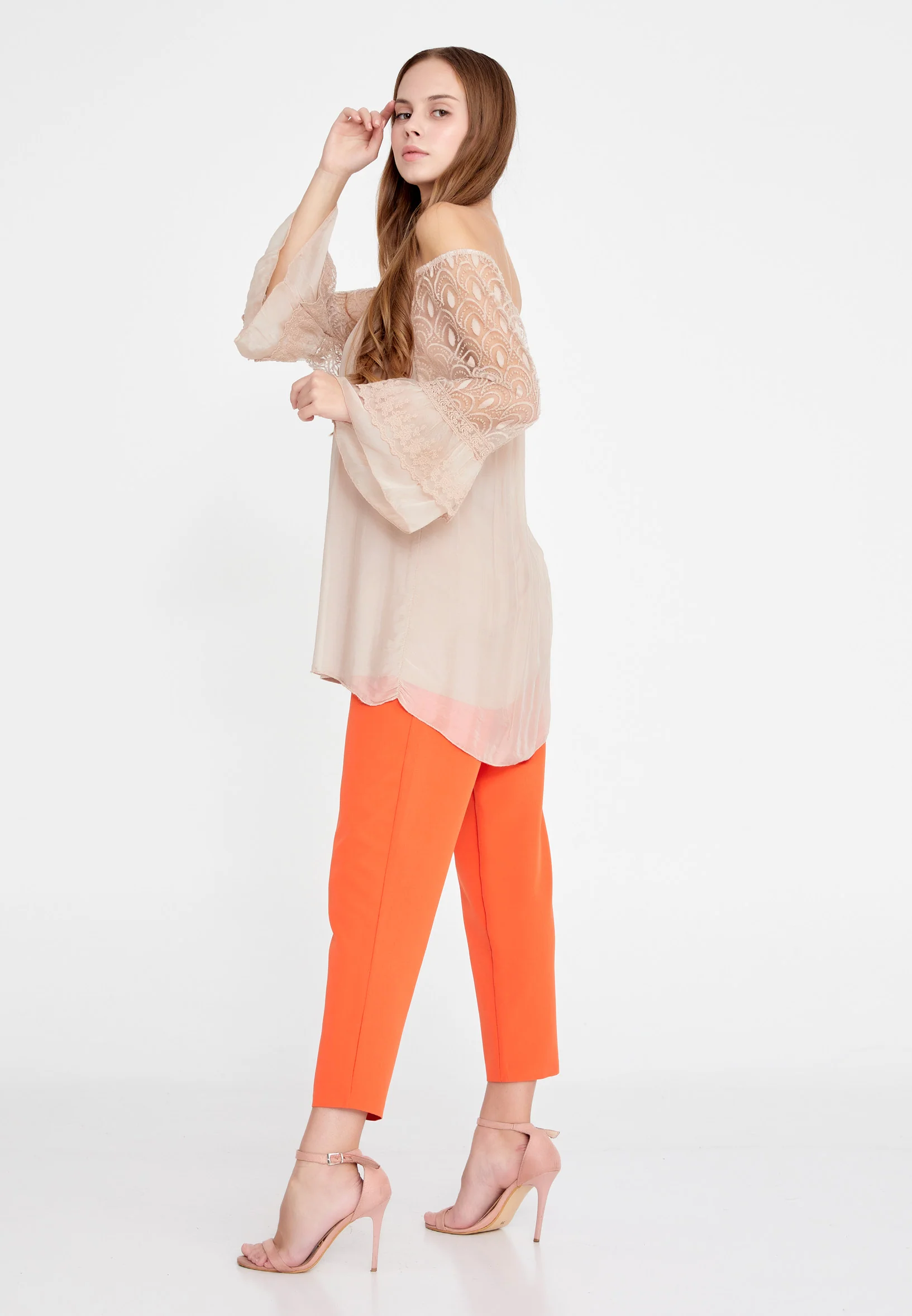 Long Sleeve Solid Color Regular Blouse esl5527 - Image 3