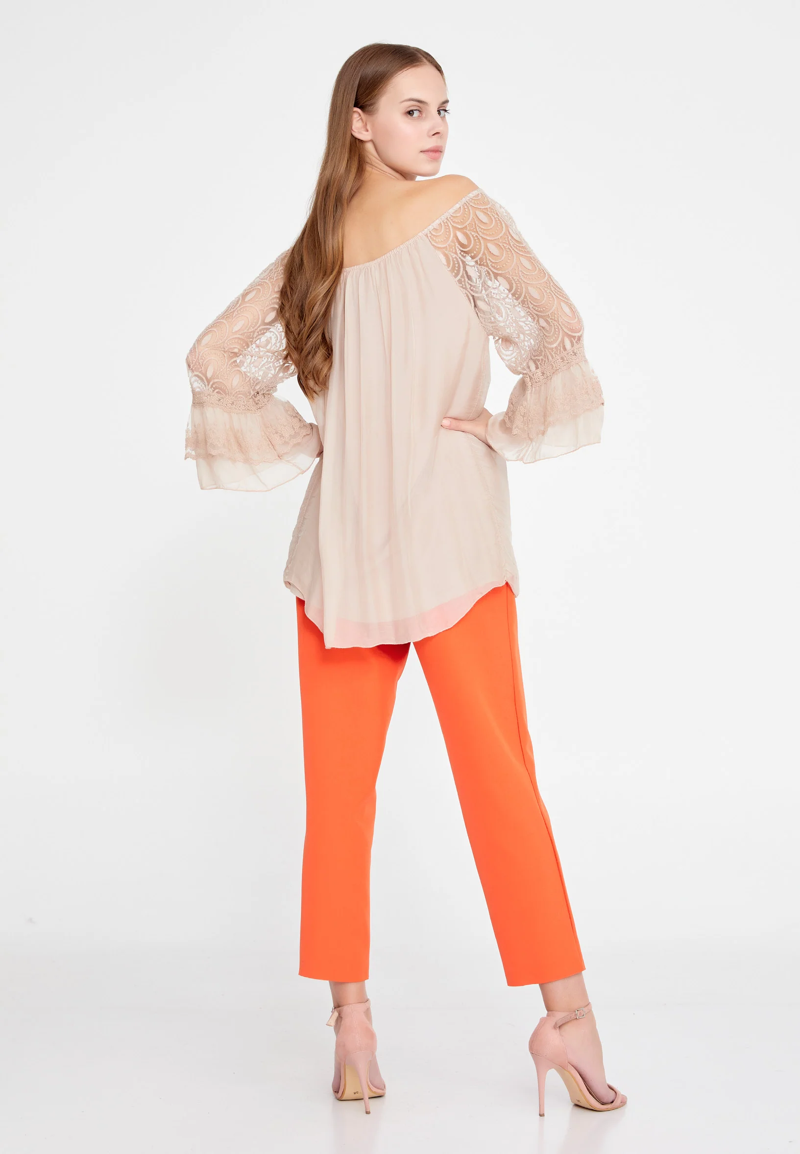 Long Sleeve Solid Color Regular Blouse esl5527 - Image 4