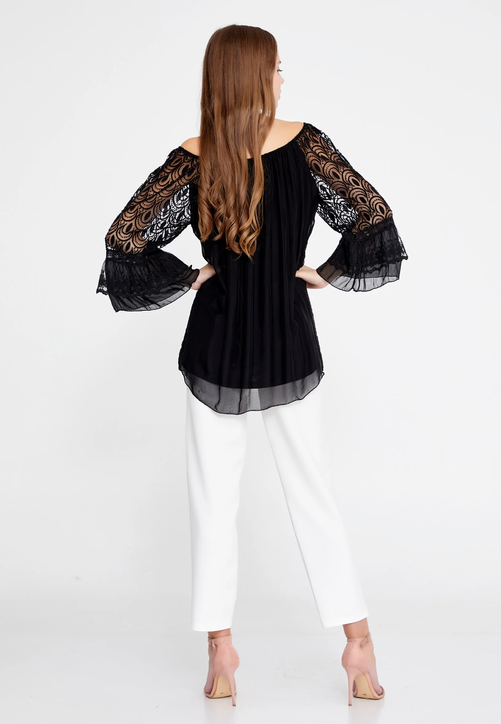 Long Sleeve Solid Color Regular Blouse esl5527 - Image 8