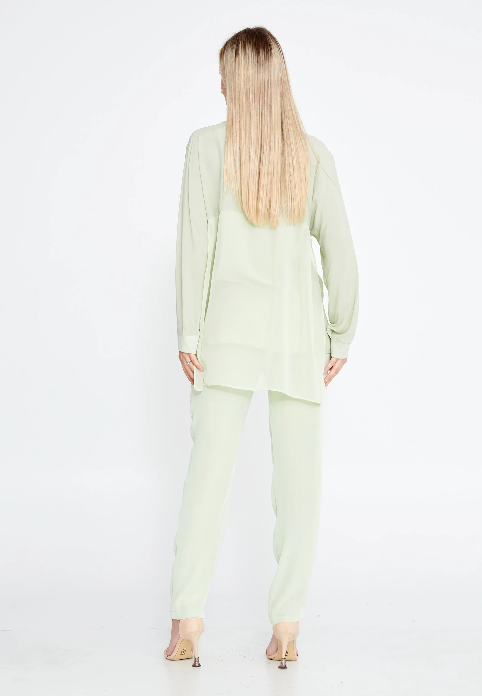 Long Sleeve Solid Color Regular Blouse huk23y04b067 - Image 14