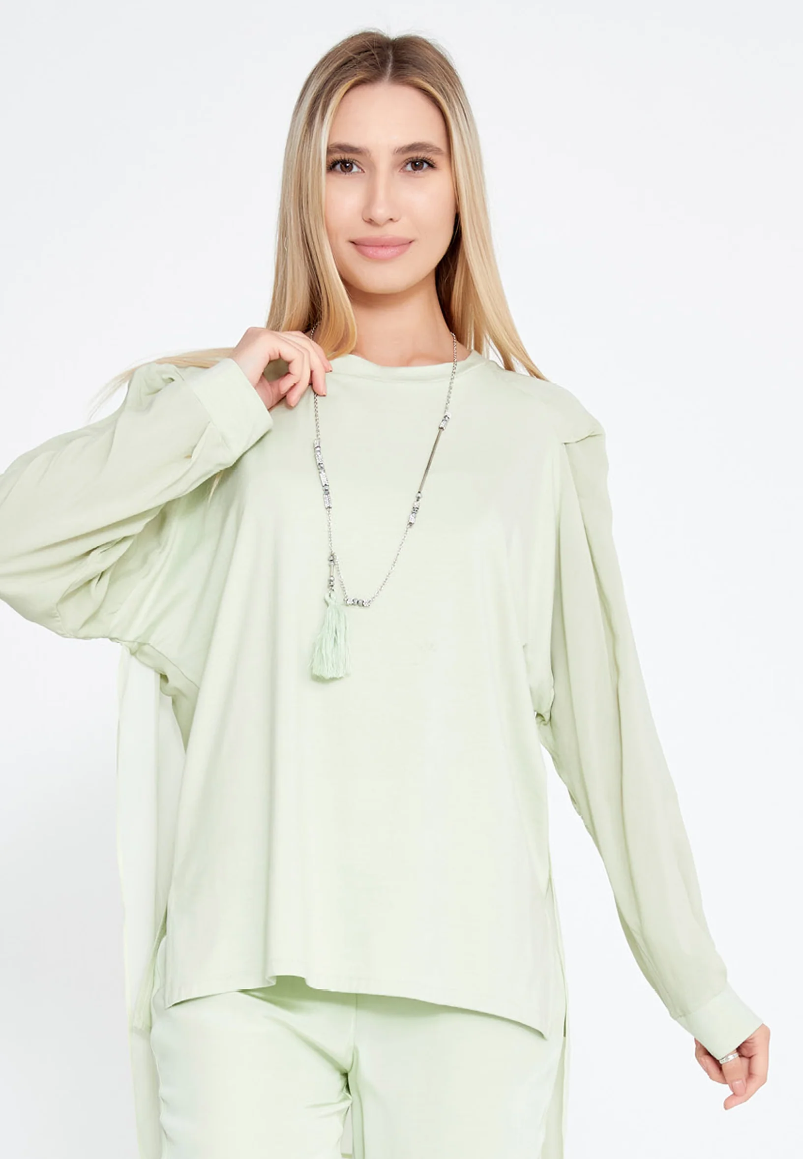 Long Sleeve Solid Color Regular Blouse huk23y04b067 - Image 16