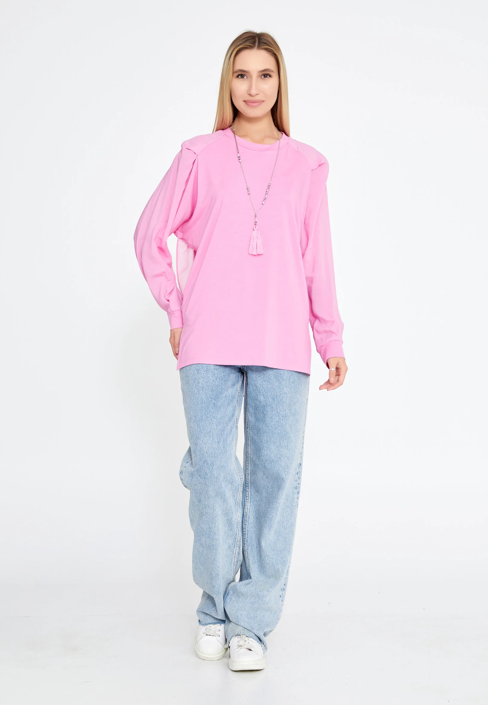 Long Sleeve Solid Color Regular Blouse huk23y04b067 - Image 17