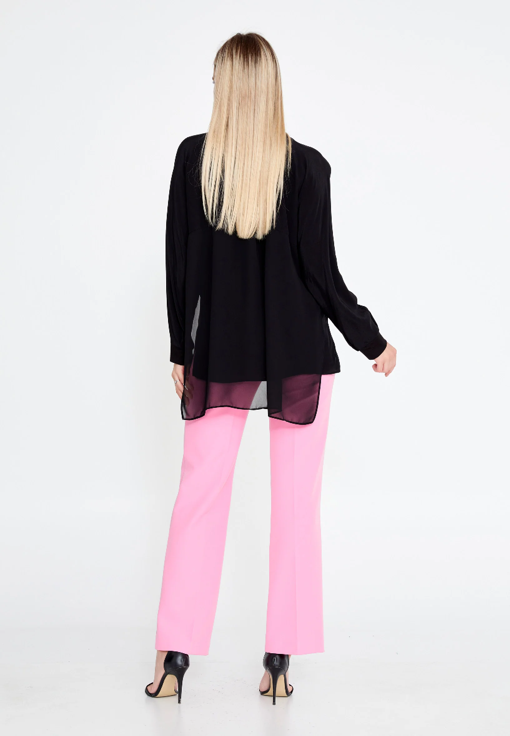 Long Sleeve Solid Color Regular Blouse huk23y04b067 - Image 2