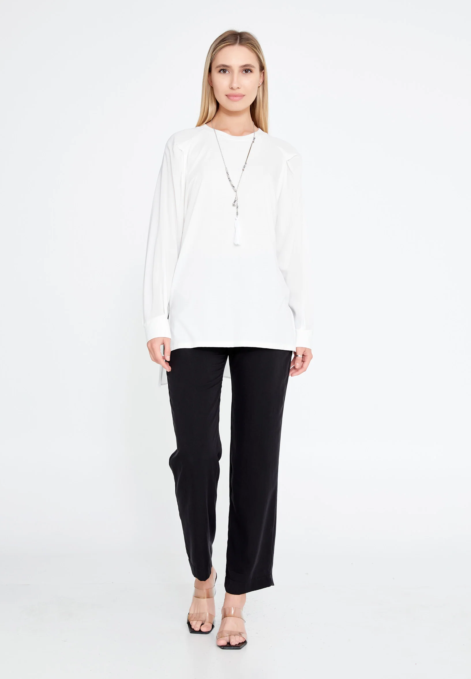Long Sleeve Solid Color Regular Blouse huk23y04b067 - Image 21