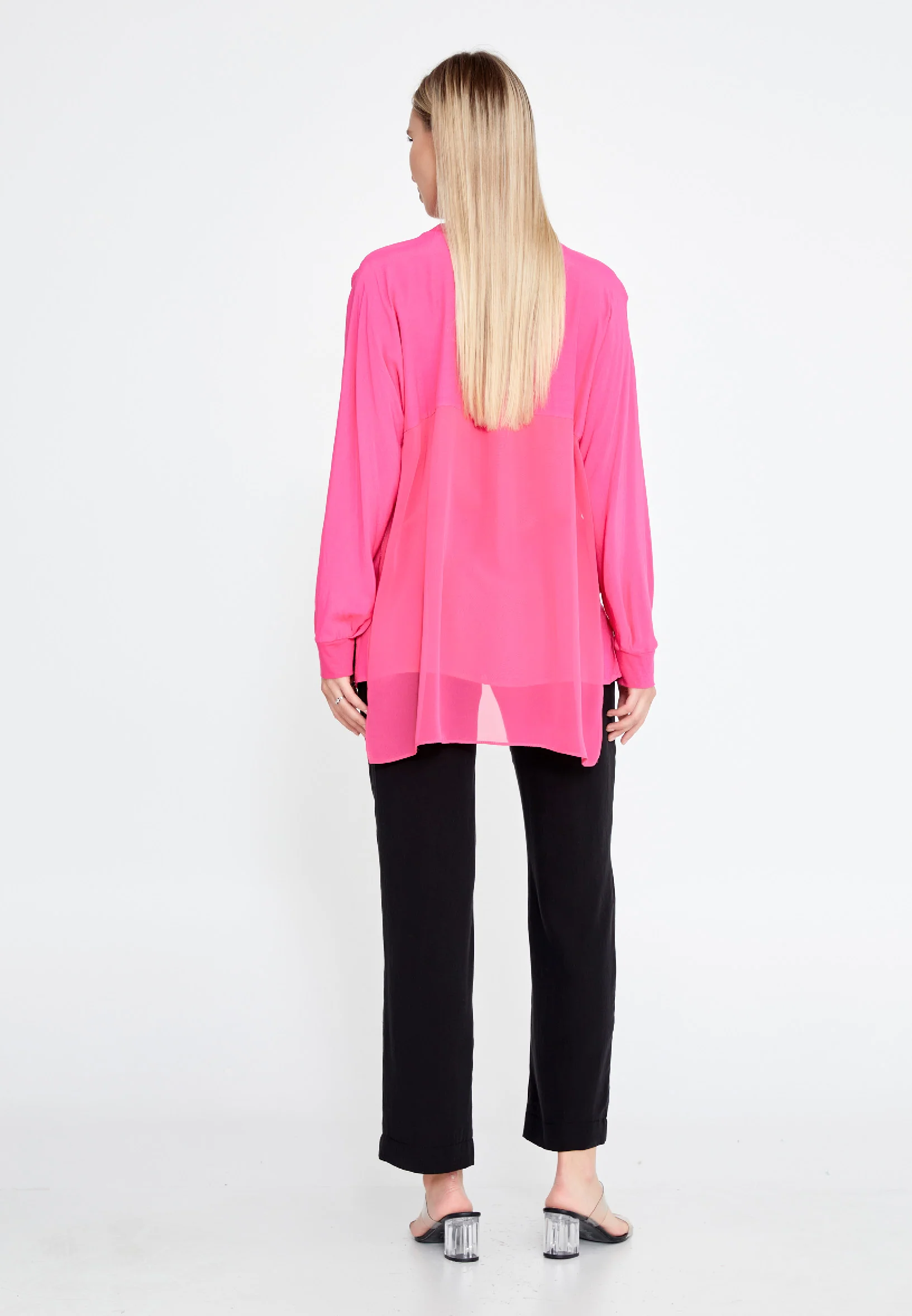 Long Sleeve Solid Color Regular Blouse huk23y04b067 - Image 6
