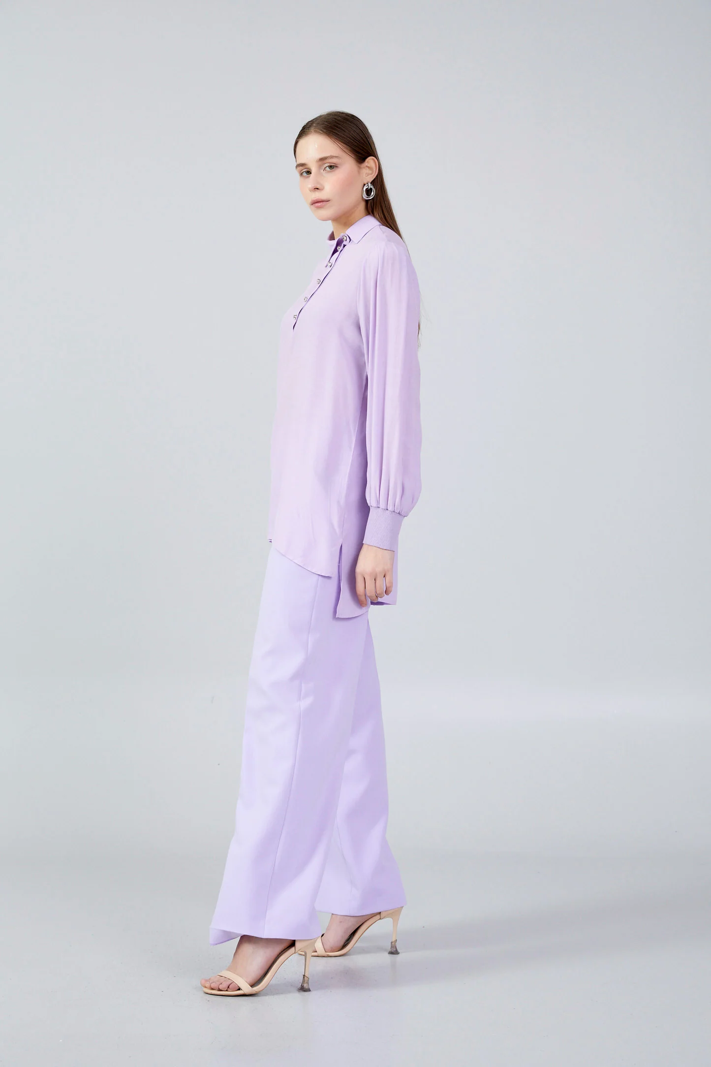 Long Sleeve Solid Color Regular Blouse huk23y04b073 - Image 7