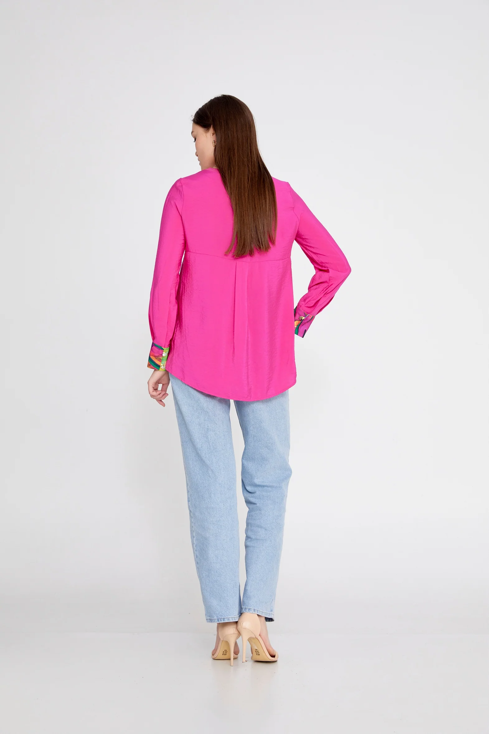 Long Sleeve Solid Color Regular Blouse huk23y04b080 - Image 3