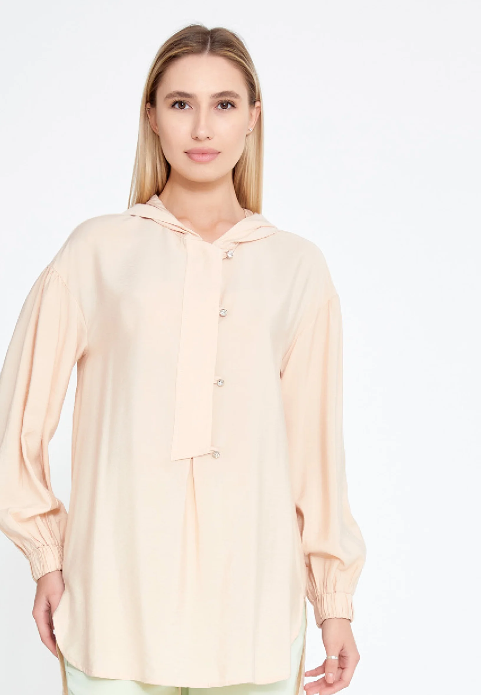Long Sleeve Solid Color Regular Blouse huk23y04b094