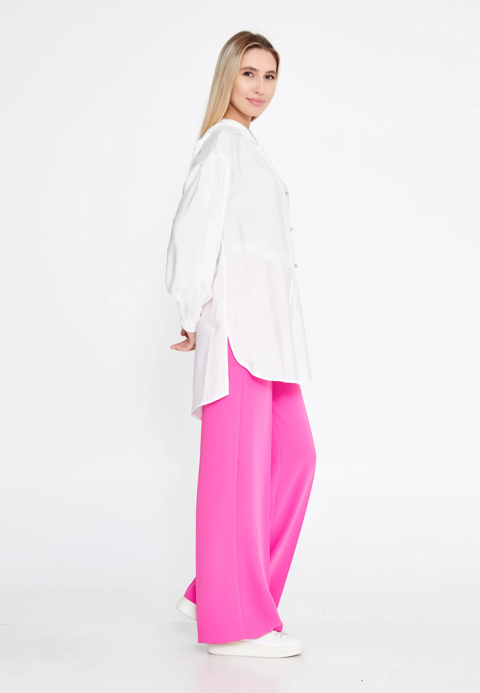 Long Sleeve Solid Color Regular Blouse huk23y04b094 - Image 11
