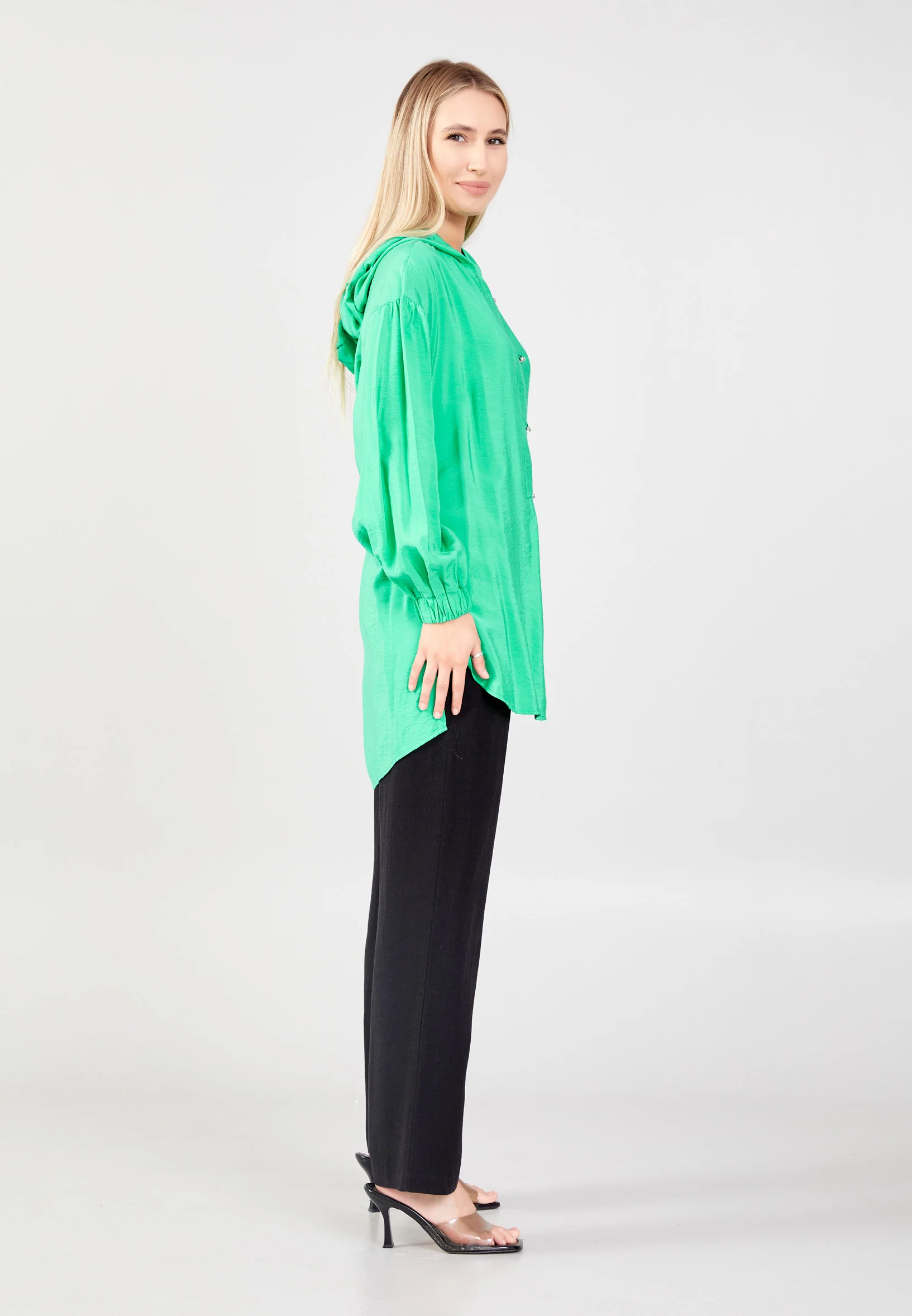Long Sleeve Solid Color Regular Blouse huk23y04b094 - Image 15