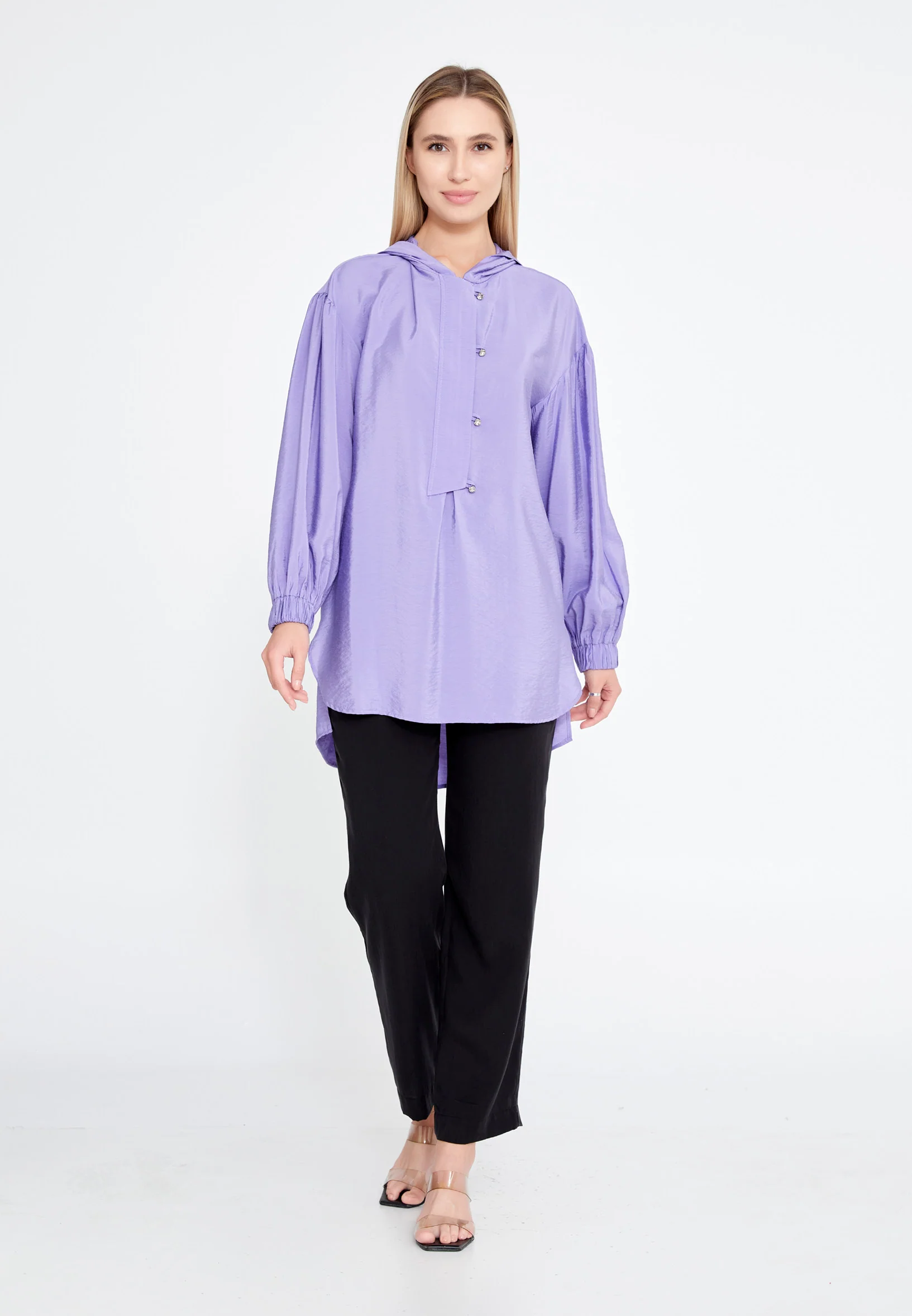 Long Sleeve Solid Color Regular Blouse huk23y04b094 - Image 18