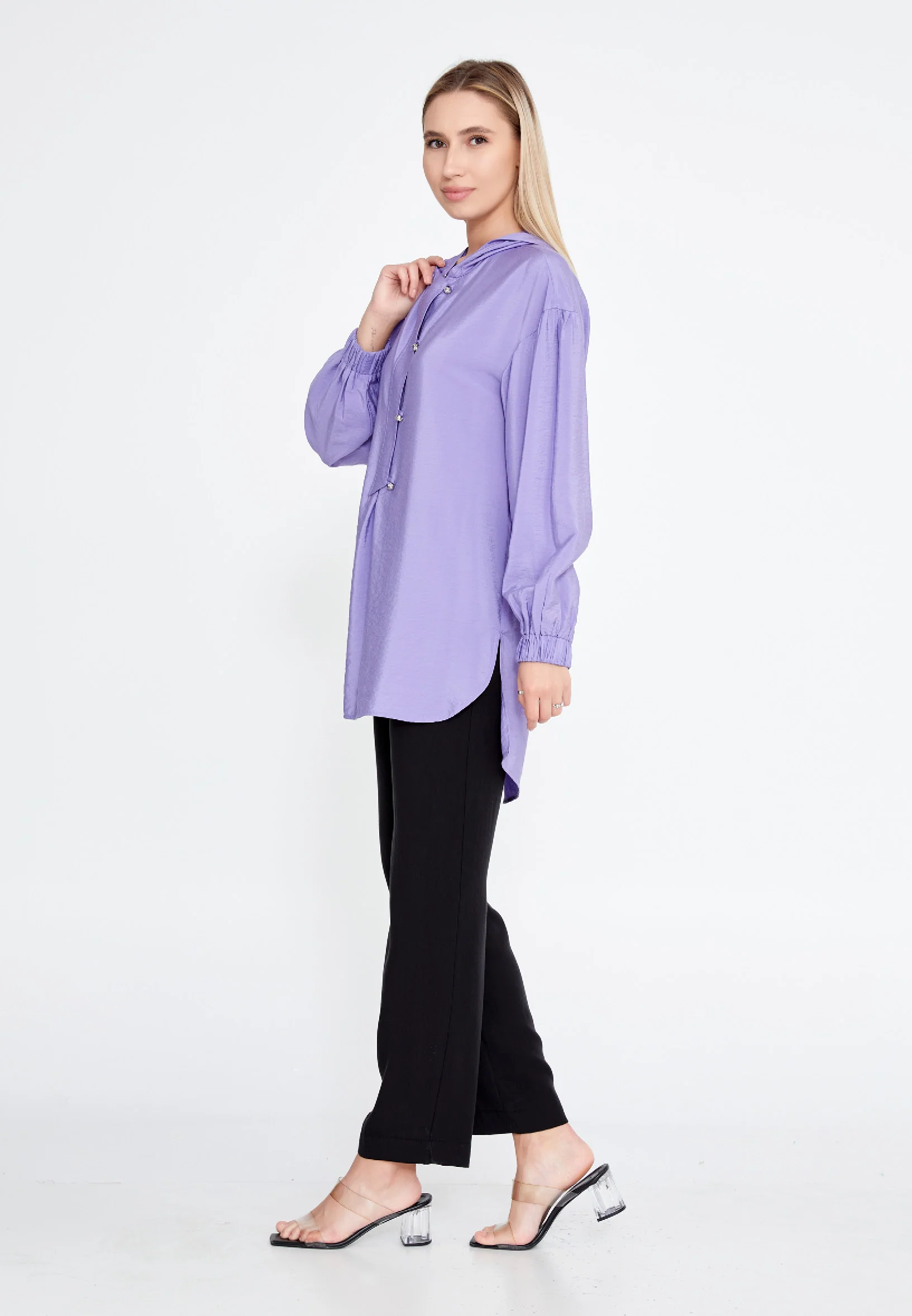 Long Sleeve Solid Color Regular Blouse huk23y04b094 - Image 19