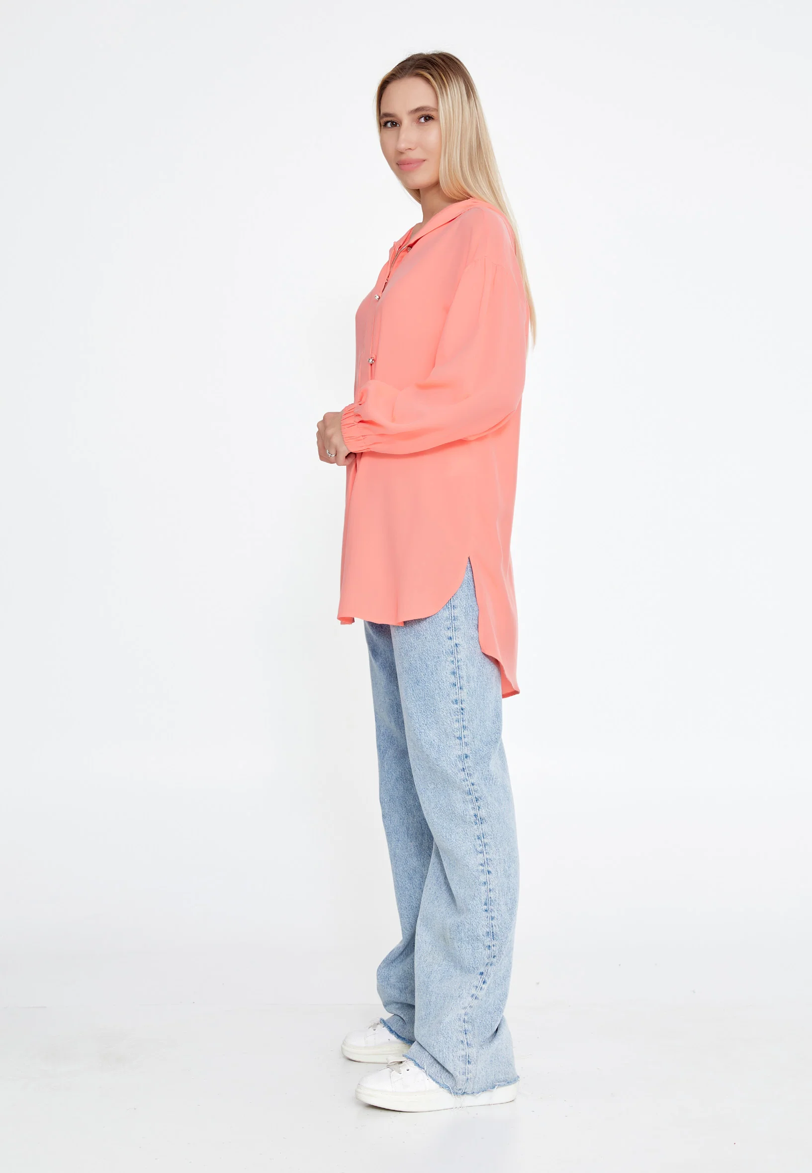 Long Sleeve Solid Color Regular Blouse huk23y04b094 - Image 23