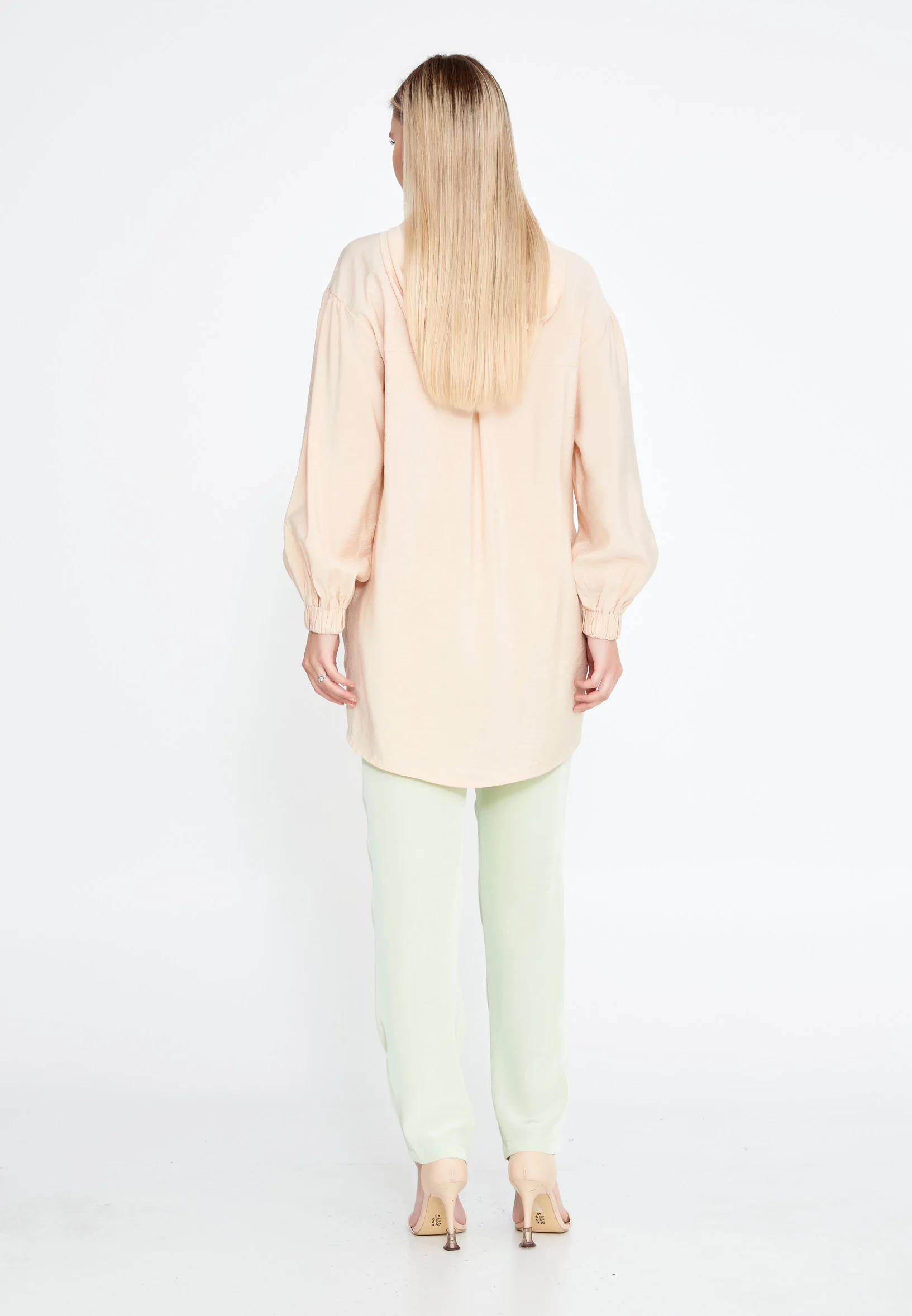 Long Sleeve Solid Color Regular Blouse huk23y04b094 - Image 4