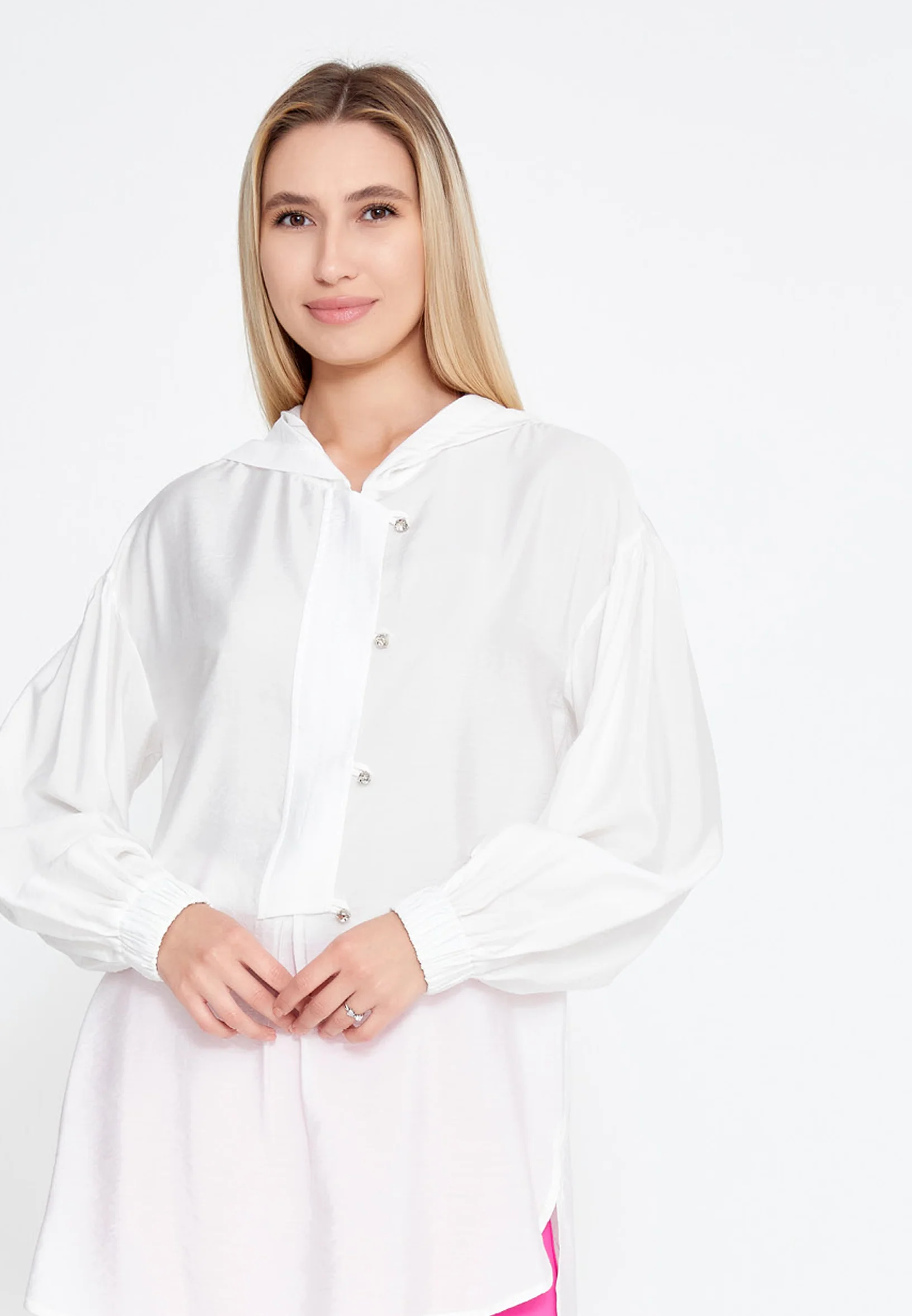 Long Sleeve Solid Color Regular Blouse huk23y04b094 - Image 9