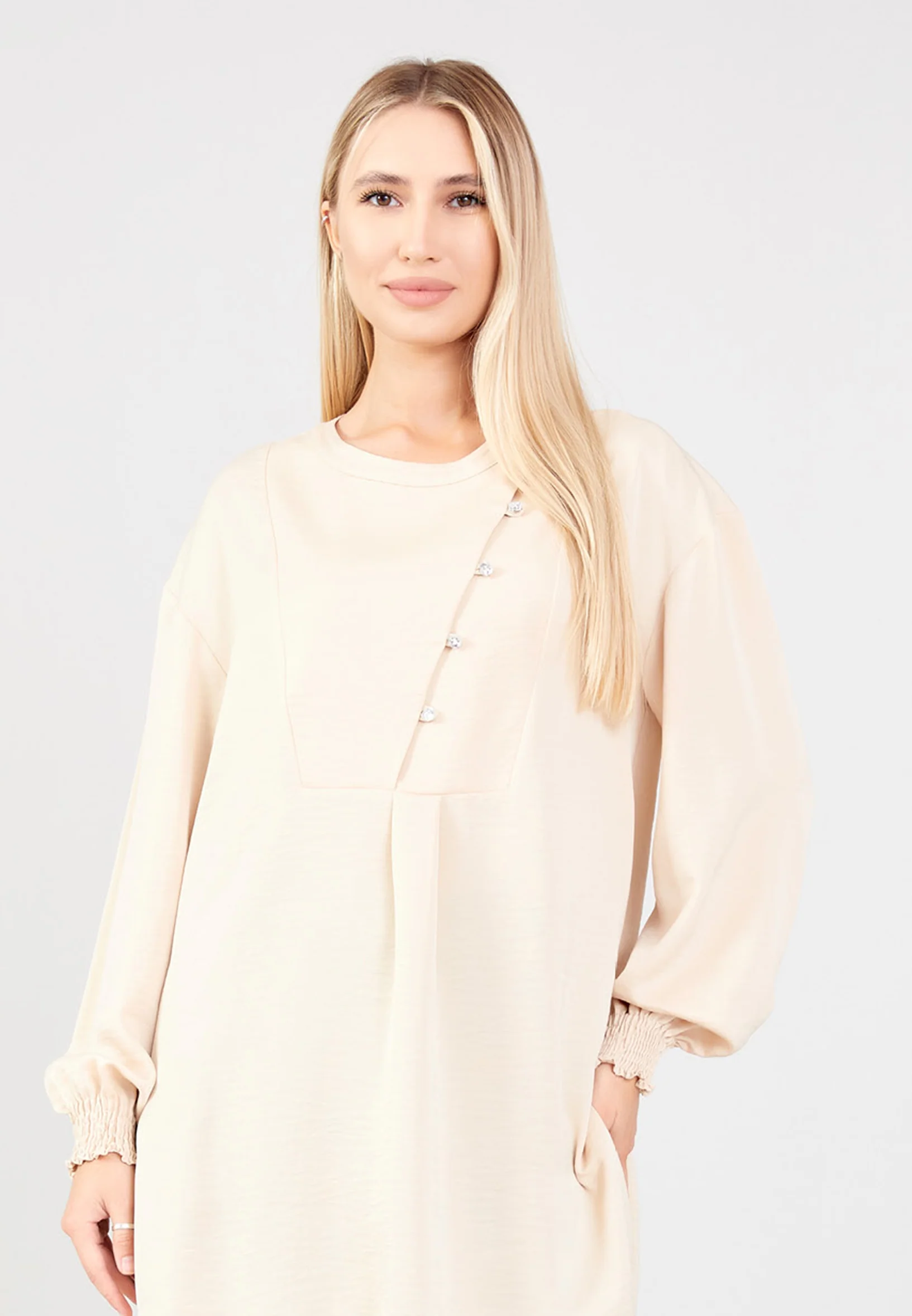 Long Sleeve Solid Color Regular Blouse huk23y04b095