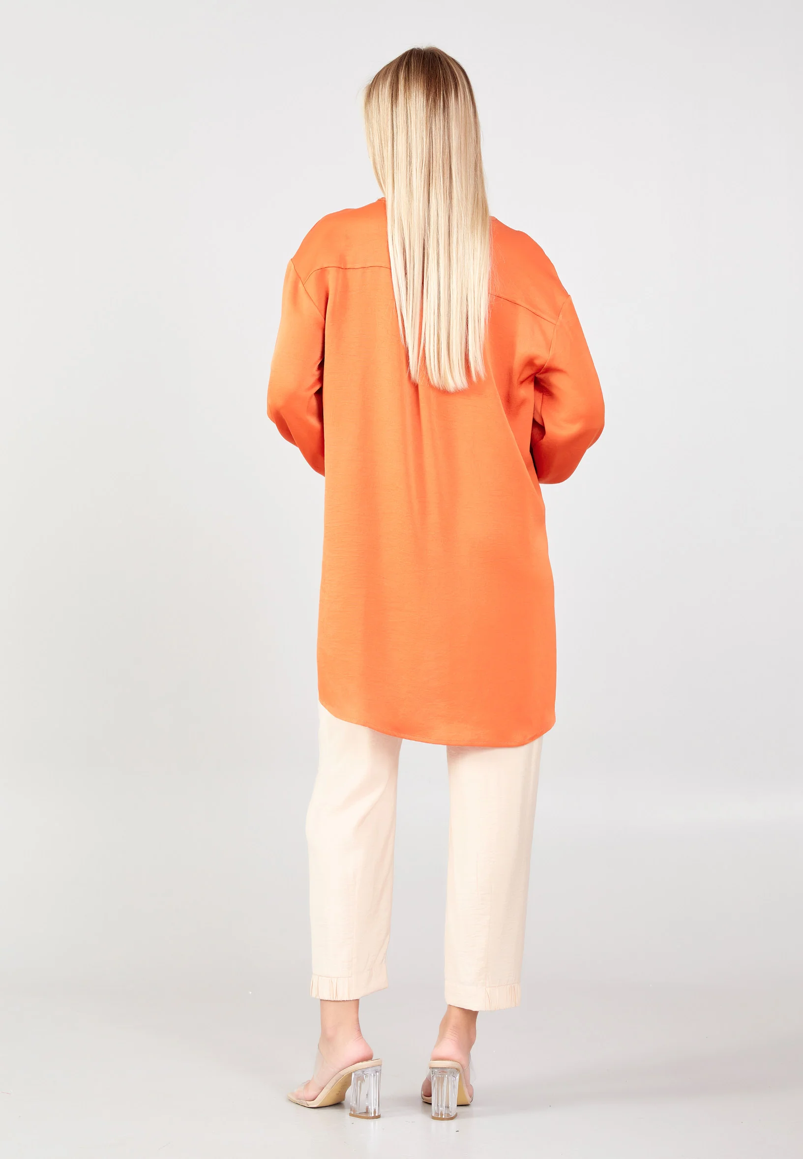 Long Sleeve Solid Color Regular Blouse huk23y04b095 - Image 11