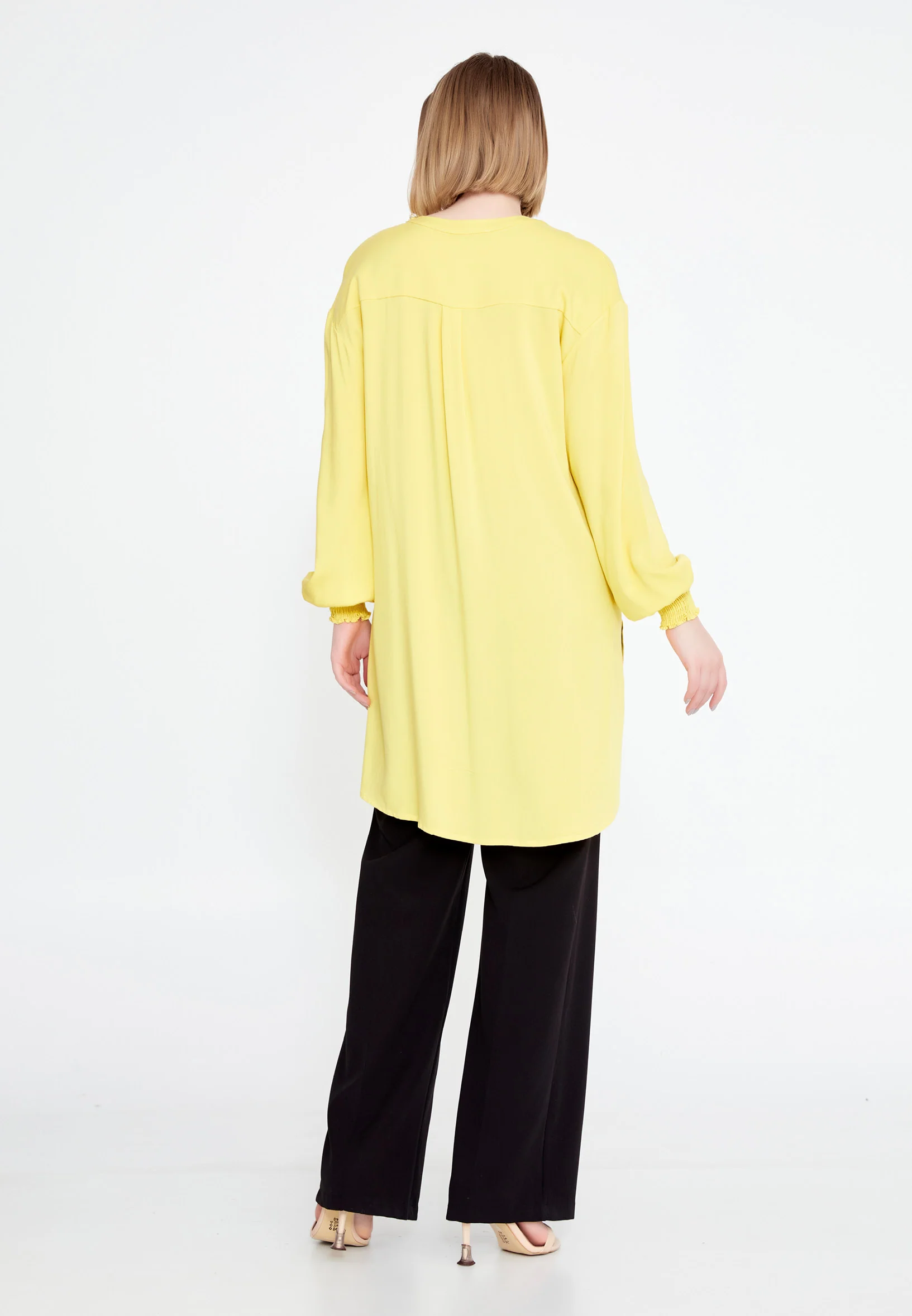 Long Sleeve Solid Color Regular Blouse huk23y04b095 - Image 16