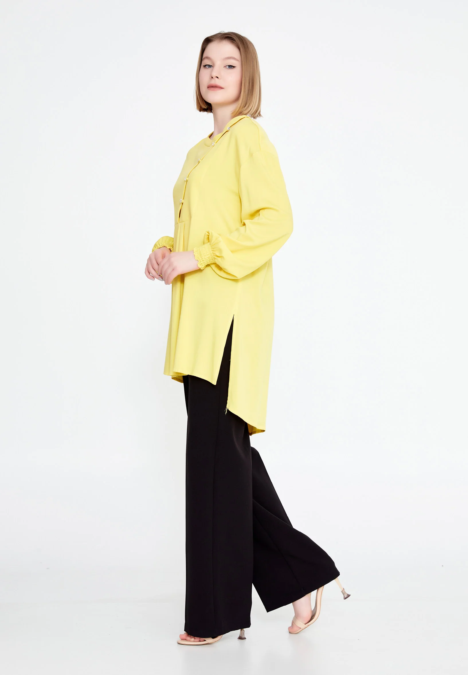 Long Sleeve Solid Color Regular Blouse huk23y04b095 - Image 17