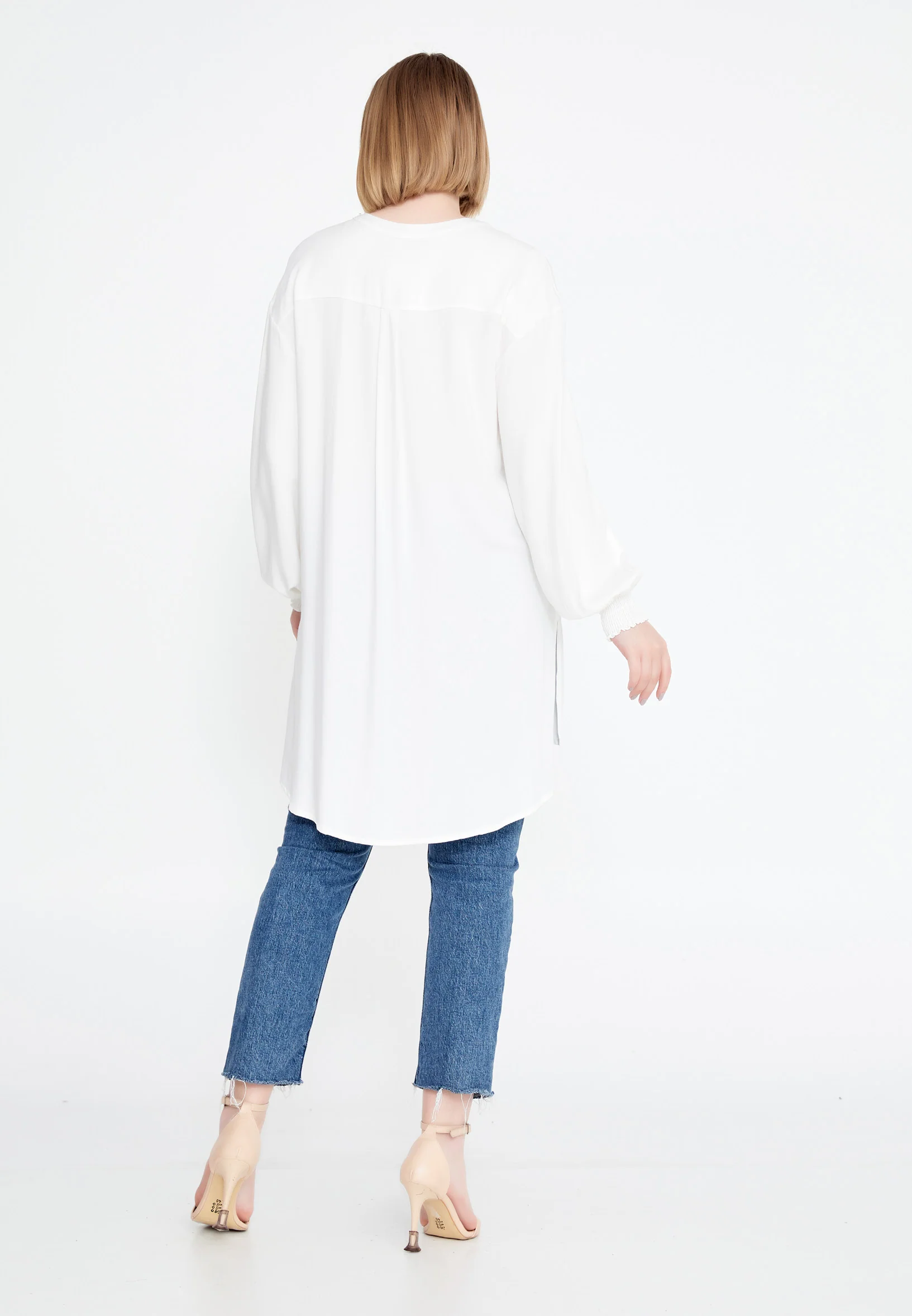 Long Sleeve Solid Color Regular Blouse huk23y04b095 - Image 6