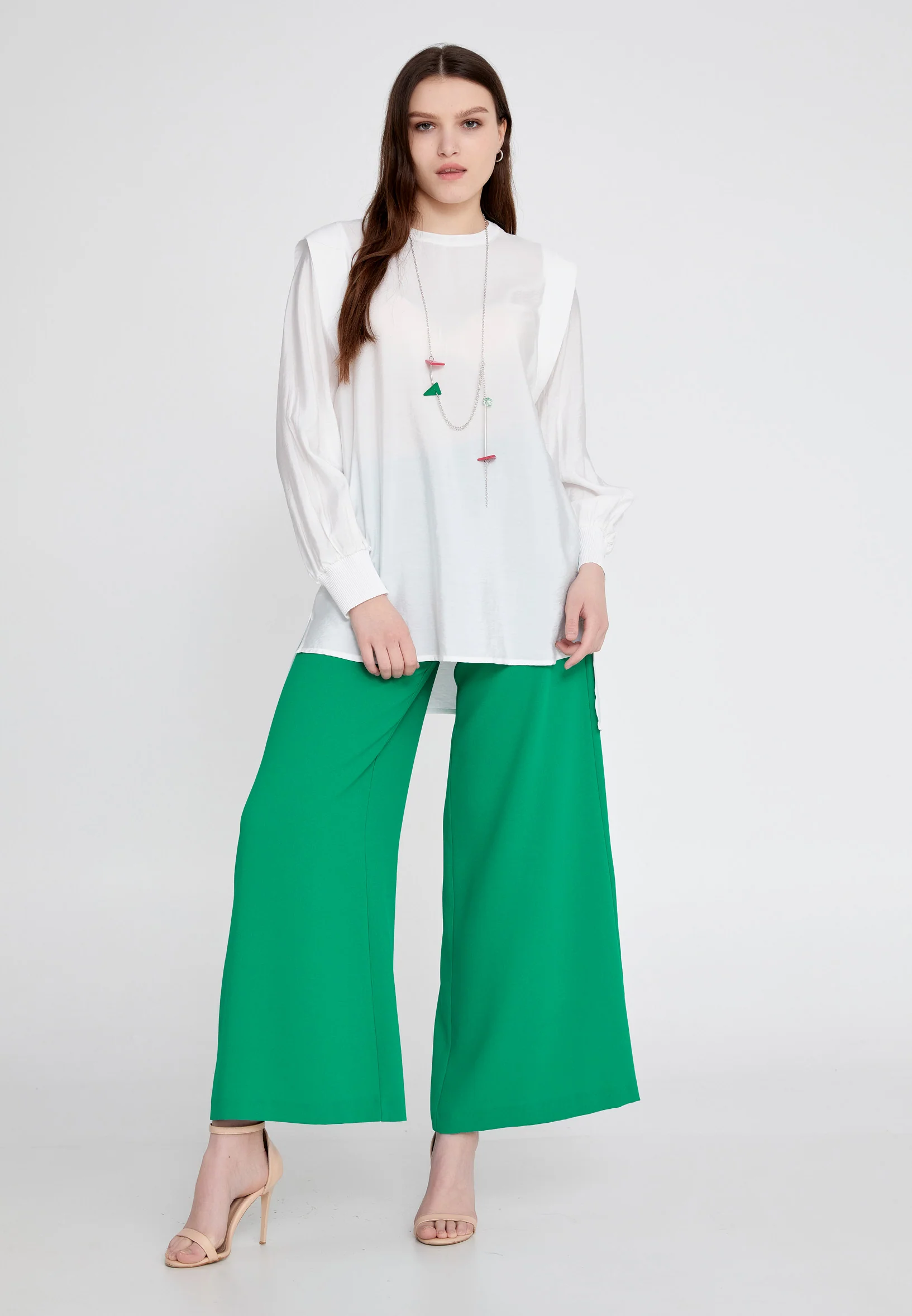 Long Sleeve Solid Color Regular Blouse huk23y04b103 - Image 14