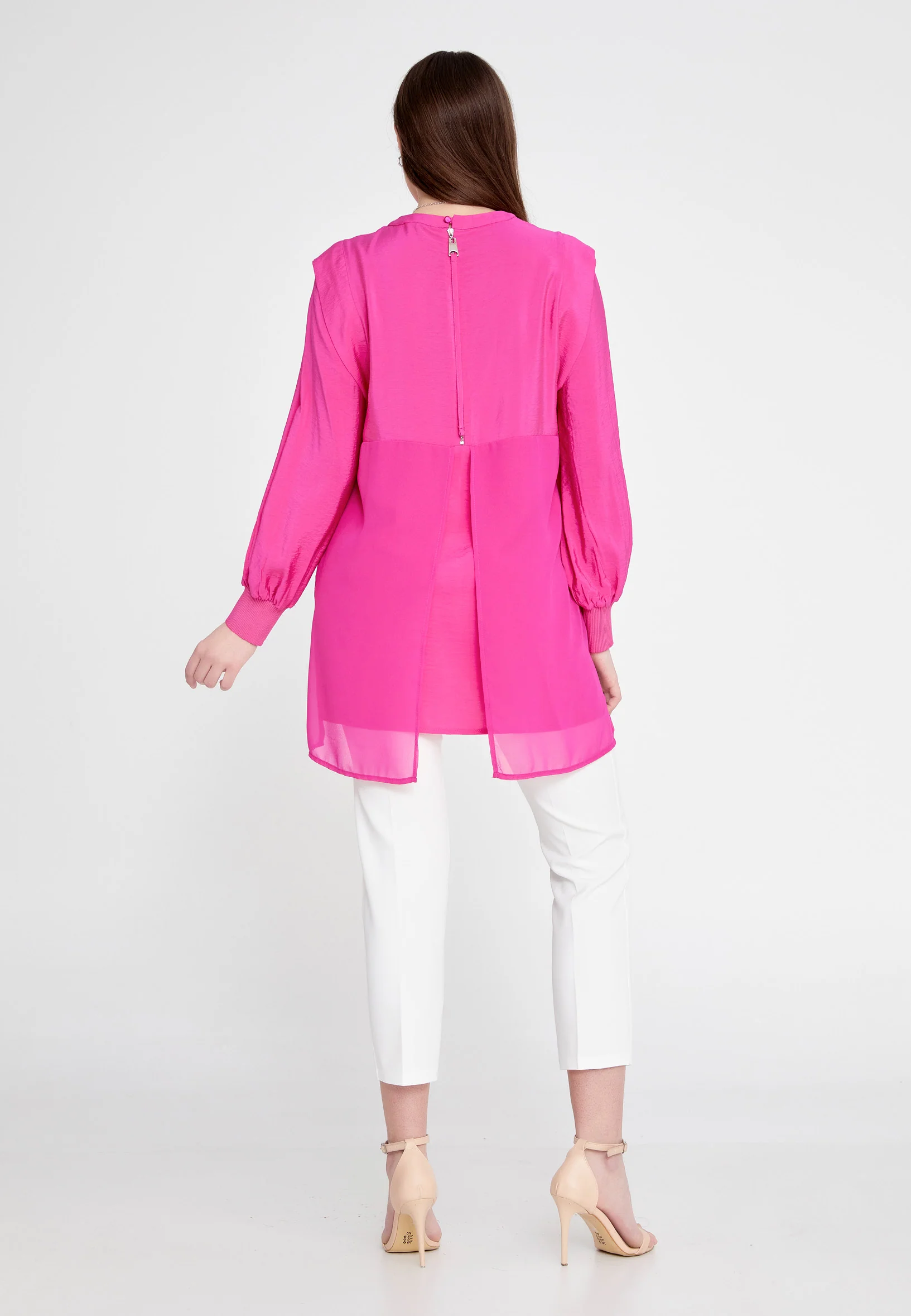 Long Sleeve Solid Color Regular Blouse huk23y04b103 - Image 8