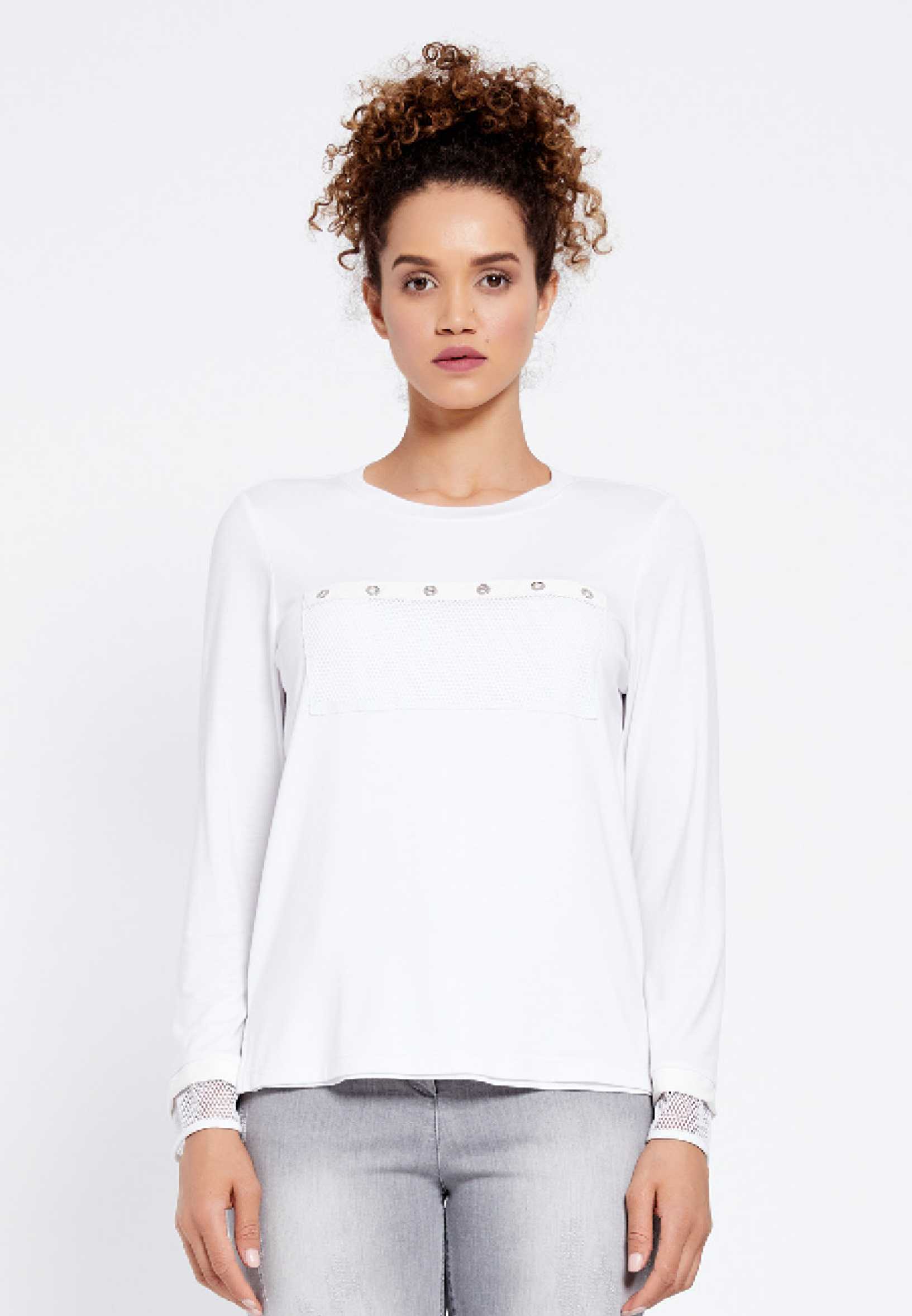 Long Sleeve Solid Color Regular Blouse huk4154