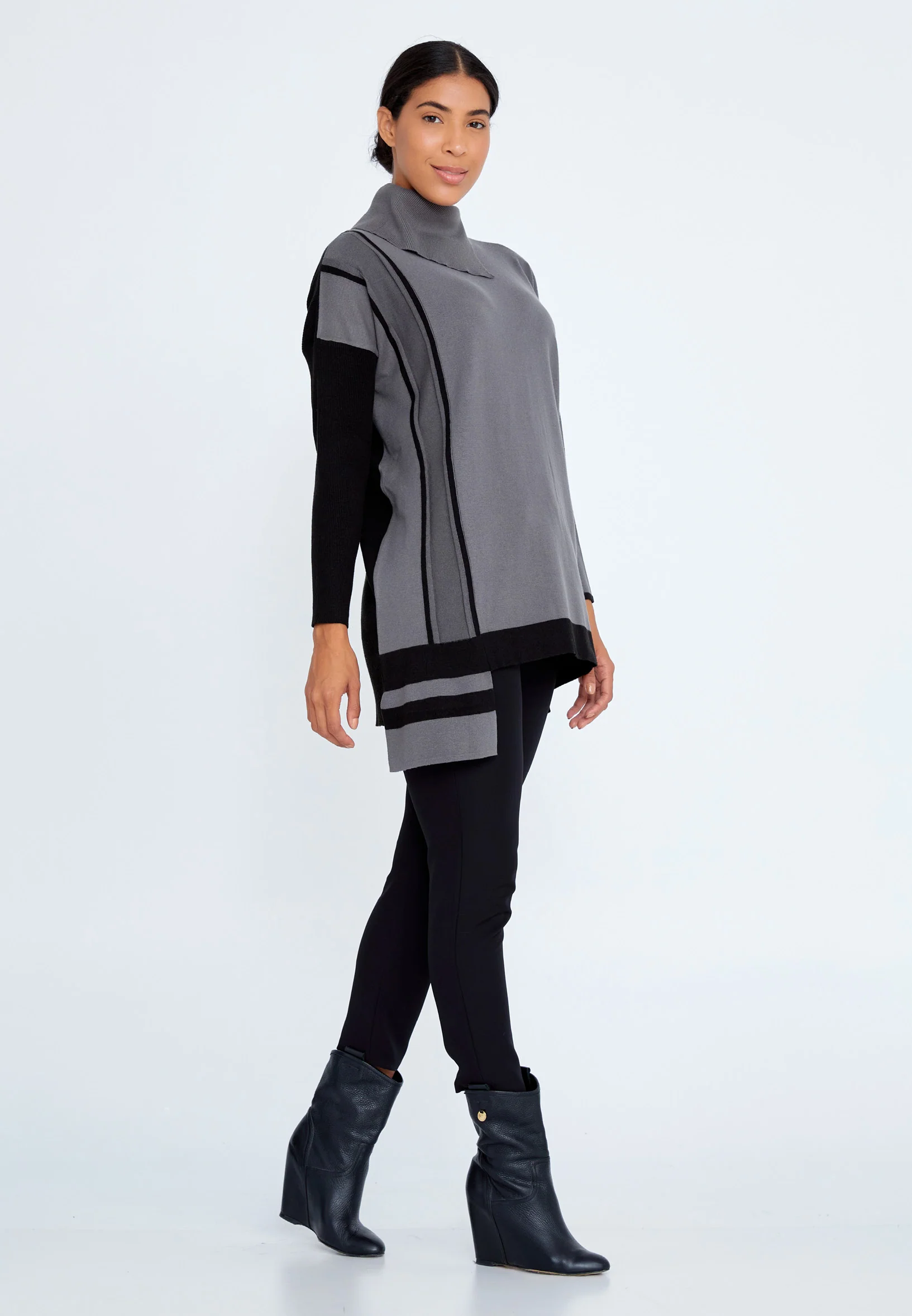 Long Sleeve Solid Color Regular Blouse huk8322 - Image 4