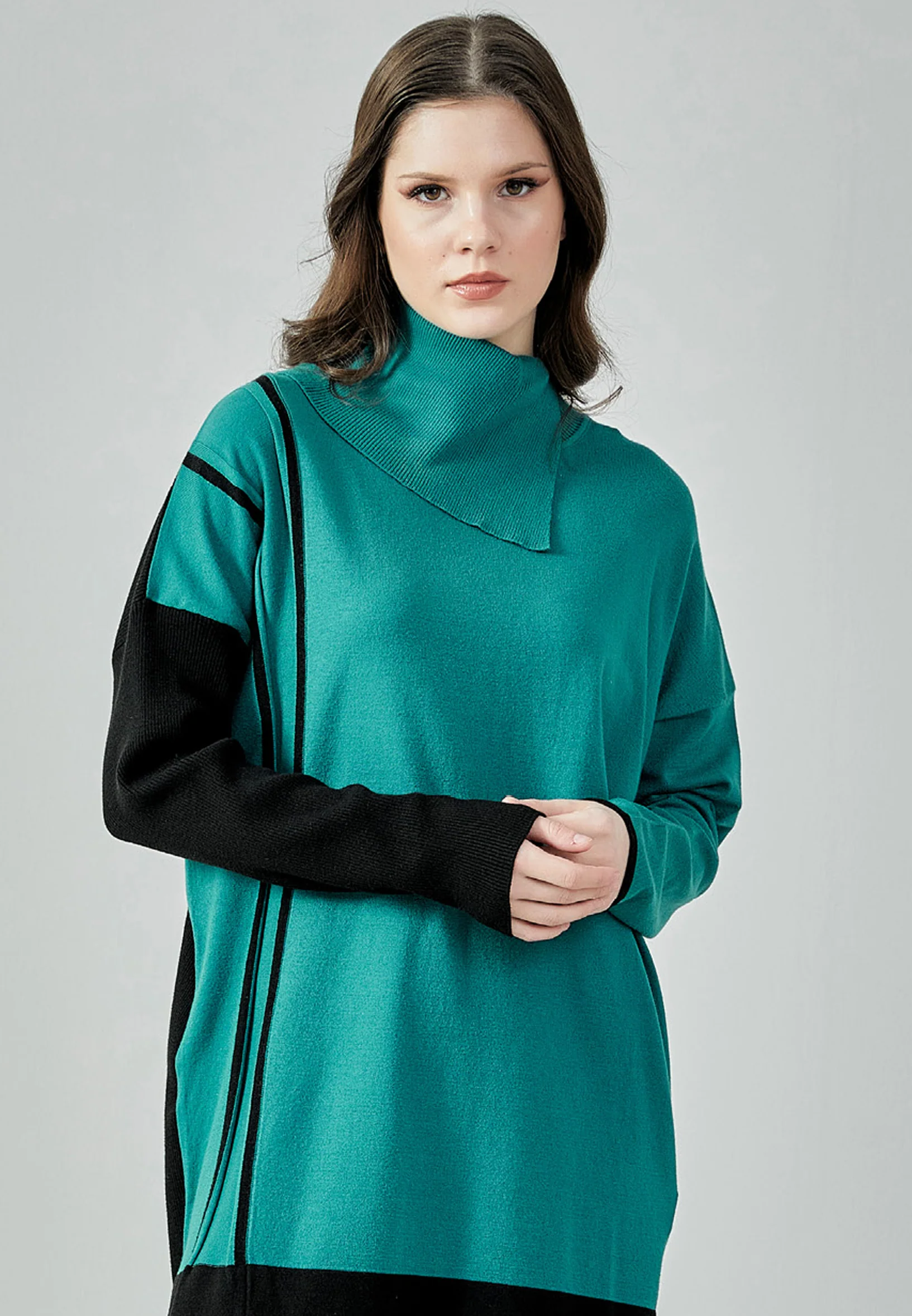 Long Sleeve Solid Color Regular Blouse huk8322 - Image 5