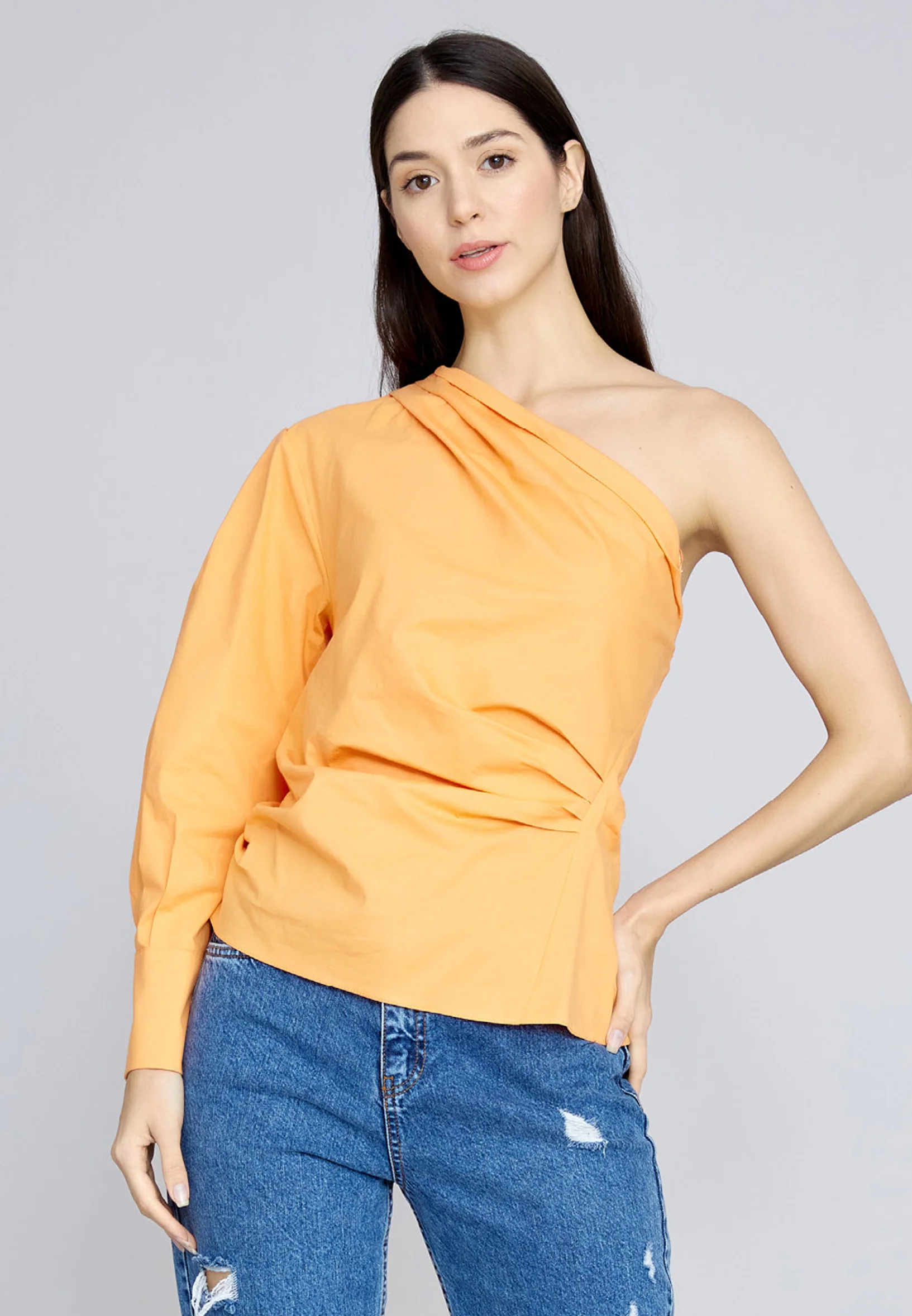 Long Sleeve Solid Color Regular Blouse kmy22s10903 - Image 5