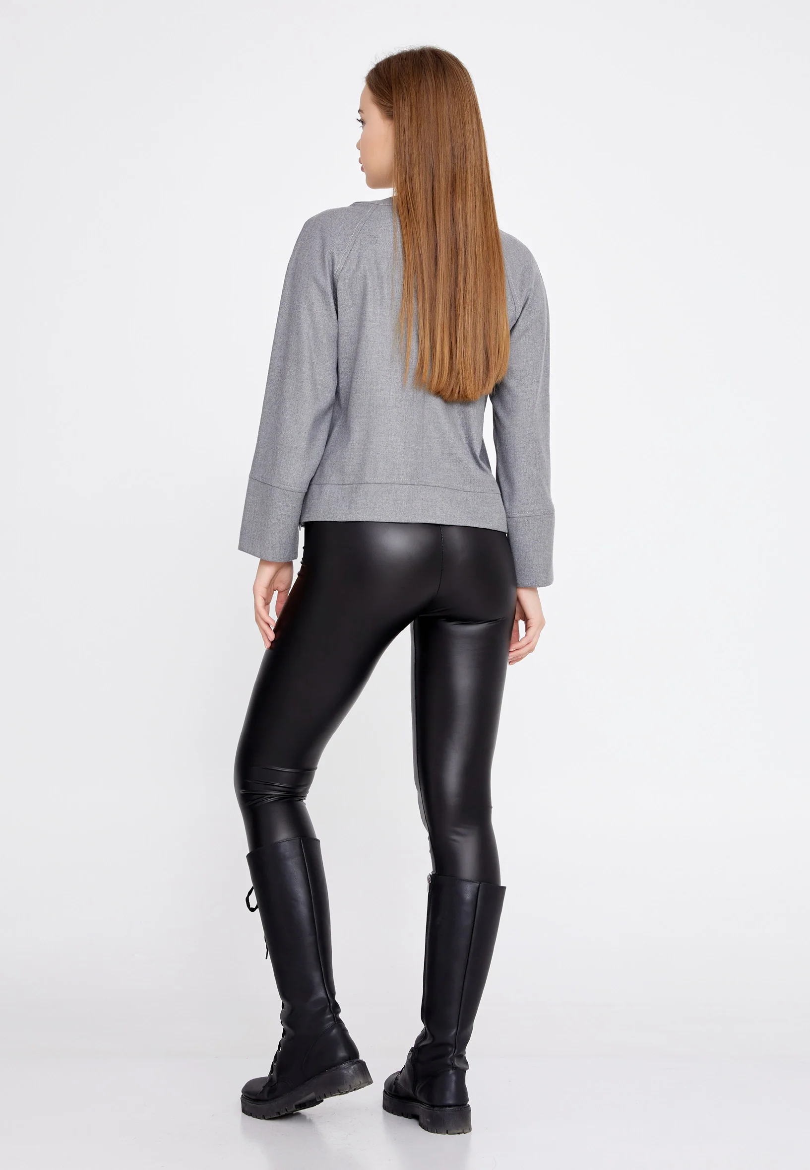 Long Sleeve Solid Color Regular Blouse kmy22w10823 - Image 4
